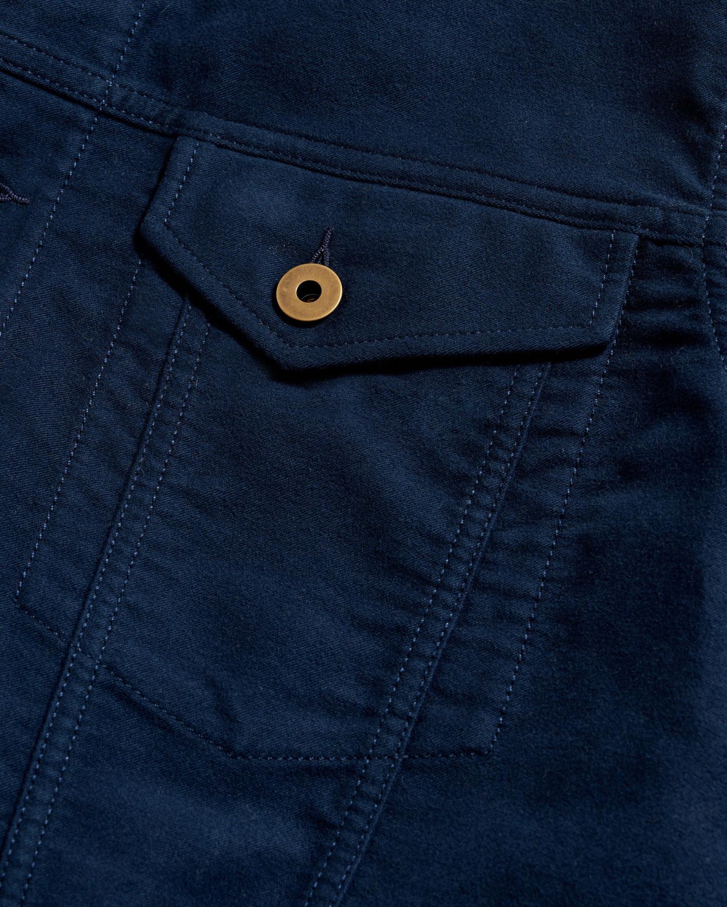 Men Moleskin Tupelo Trucker Jacket Carbon Blue | Billy Reid Jackets &amp; Outerwear