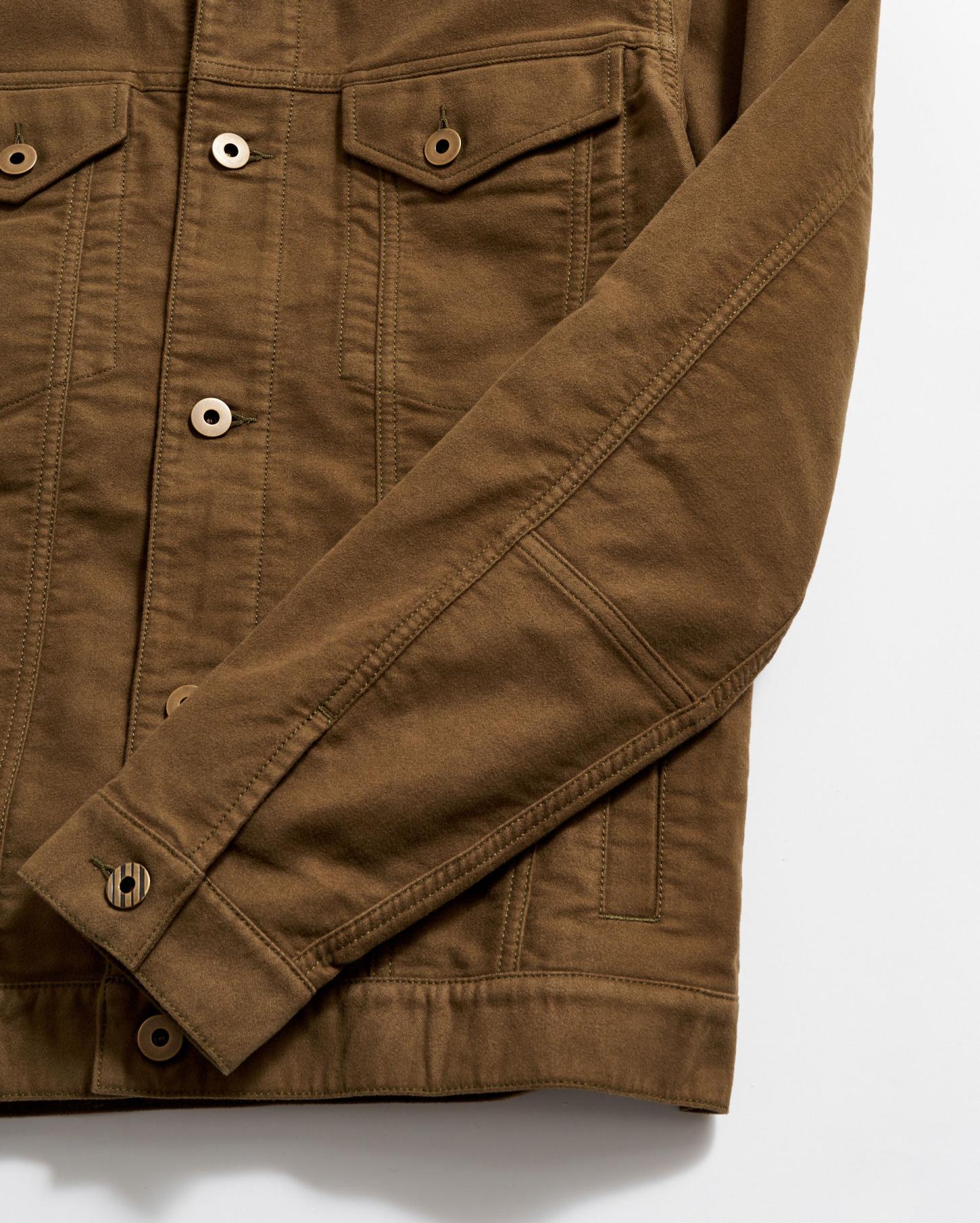 Men Moleskin Tupelo Trucker Jacket Olive | Billy Reid Jackets &amp; Outerwear