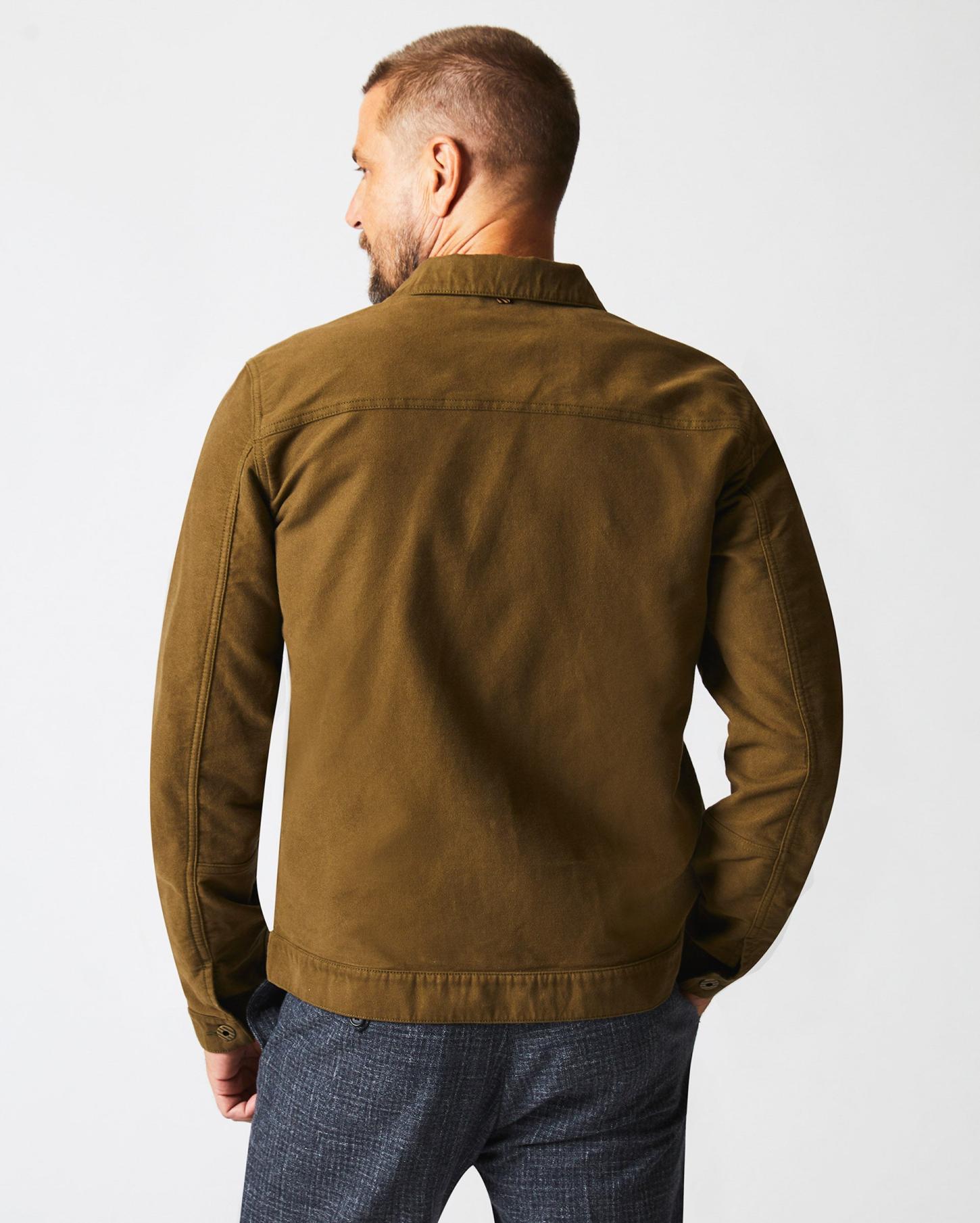 Men Moleskin Tupelo Trucker Jacket Olive | Billy Reid Jackets &amp; Outerwear