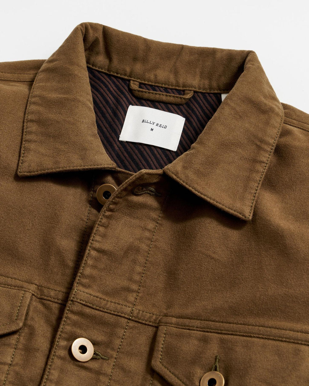 Men Moleskin Tupelo Trucker Jacket Olive | Billy Reid Jackets &amp; Outerwear