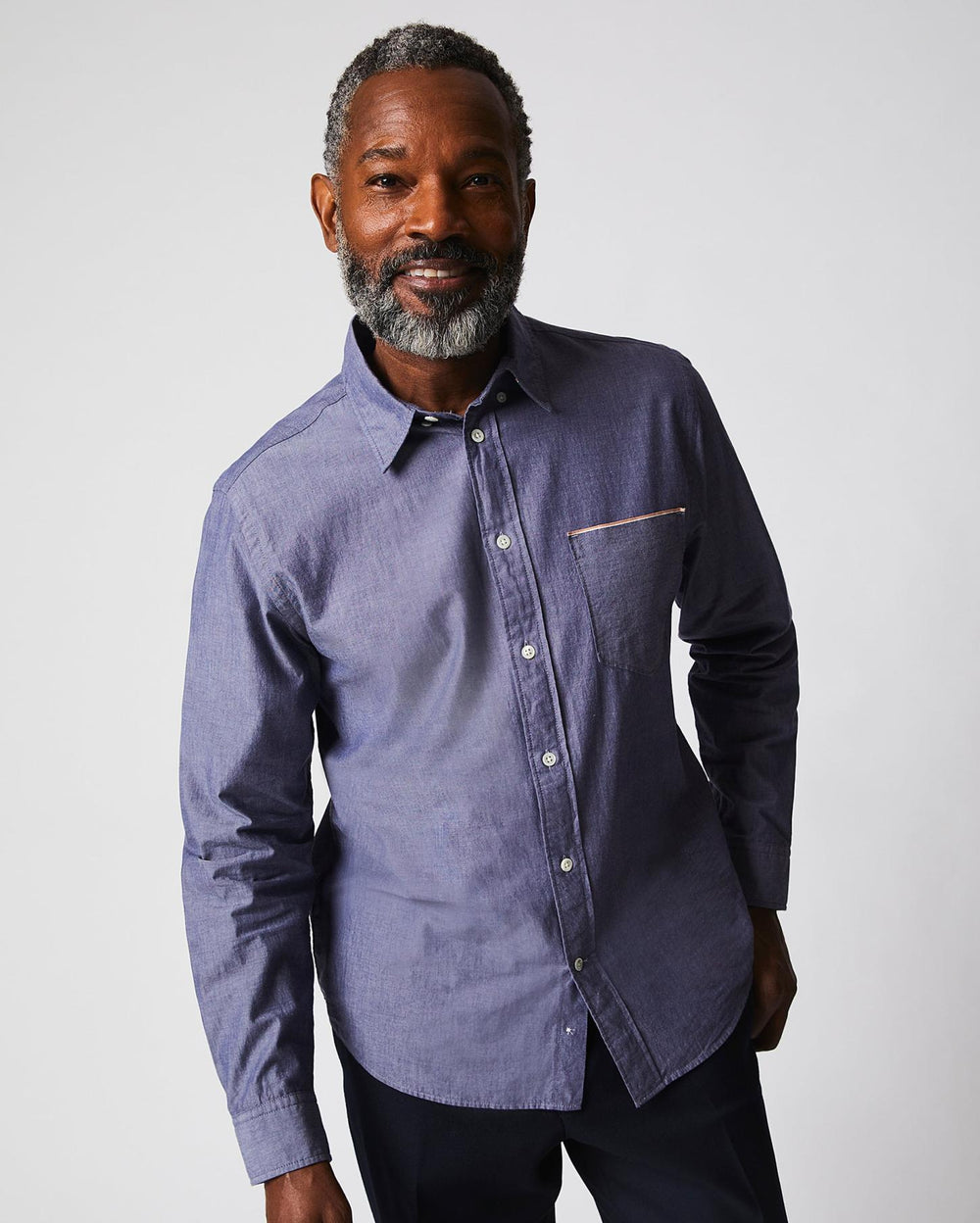 Men Msl 1-Pocket Shirt Blue | Billy Reid Shirting