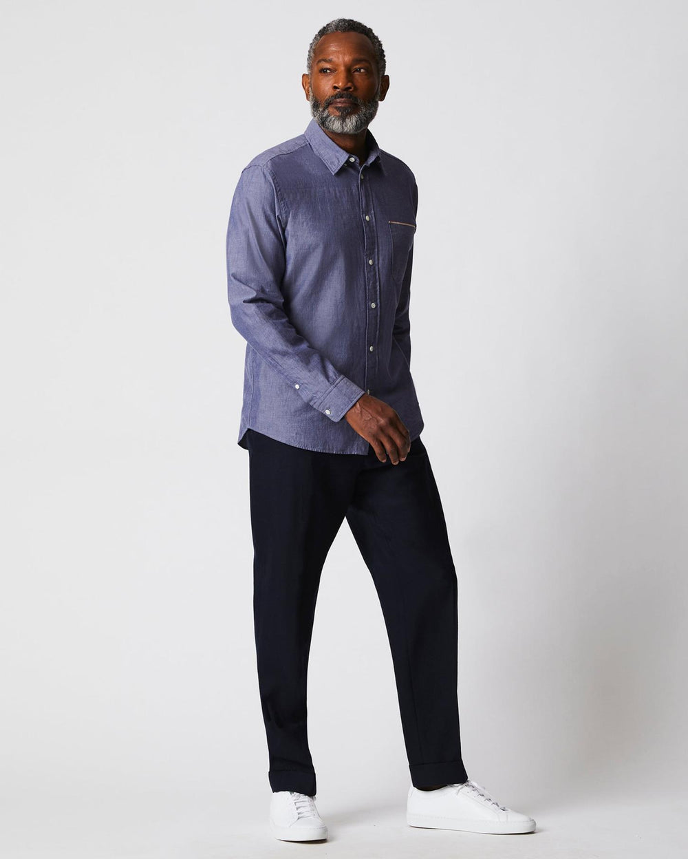 Men Msl 1-Pocket Shirt Blue | Billy Reid Shirting