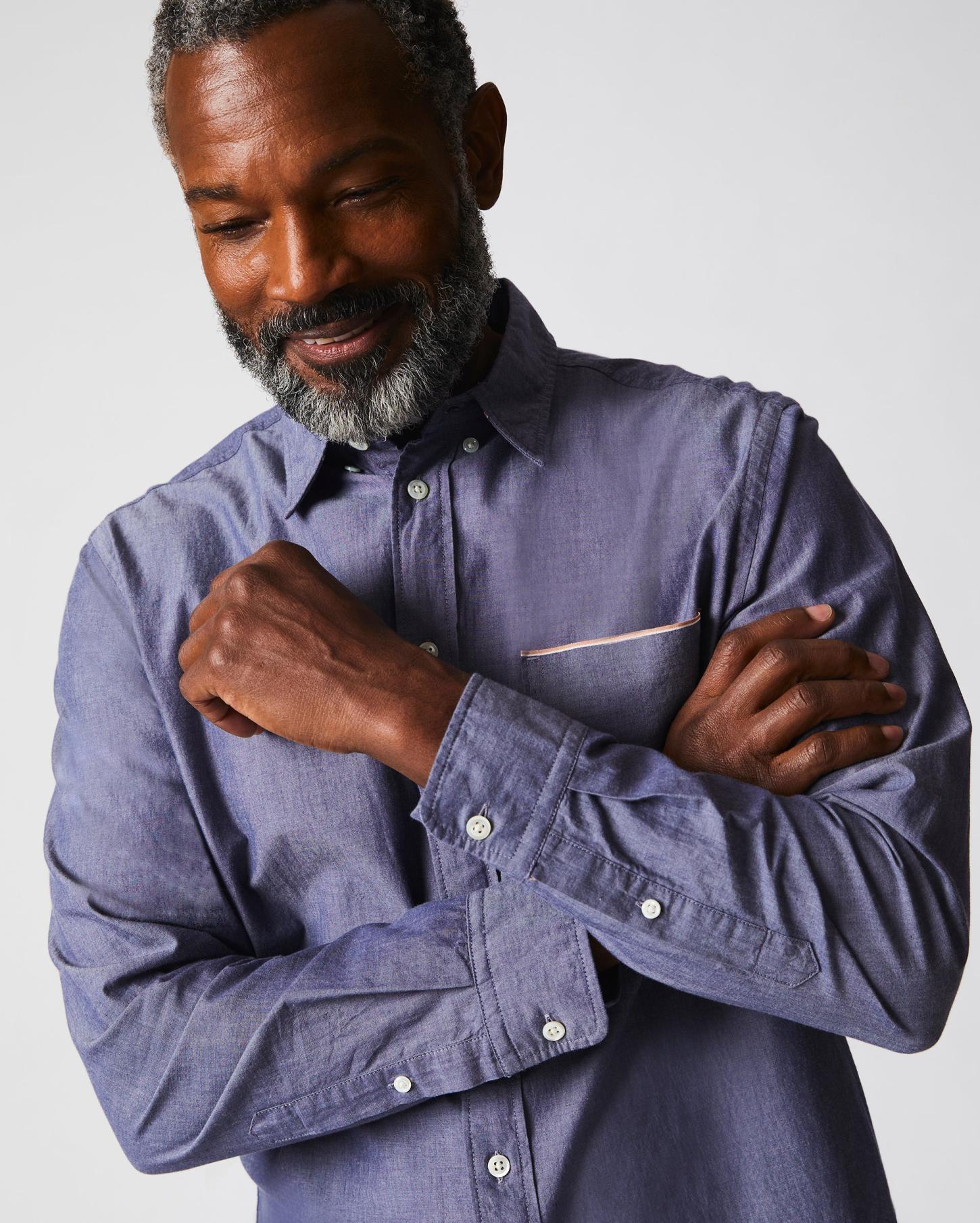 Men Msl 1-Pocket Shirt Blue | Billy Reid Shirting