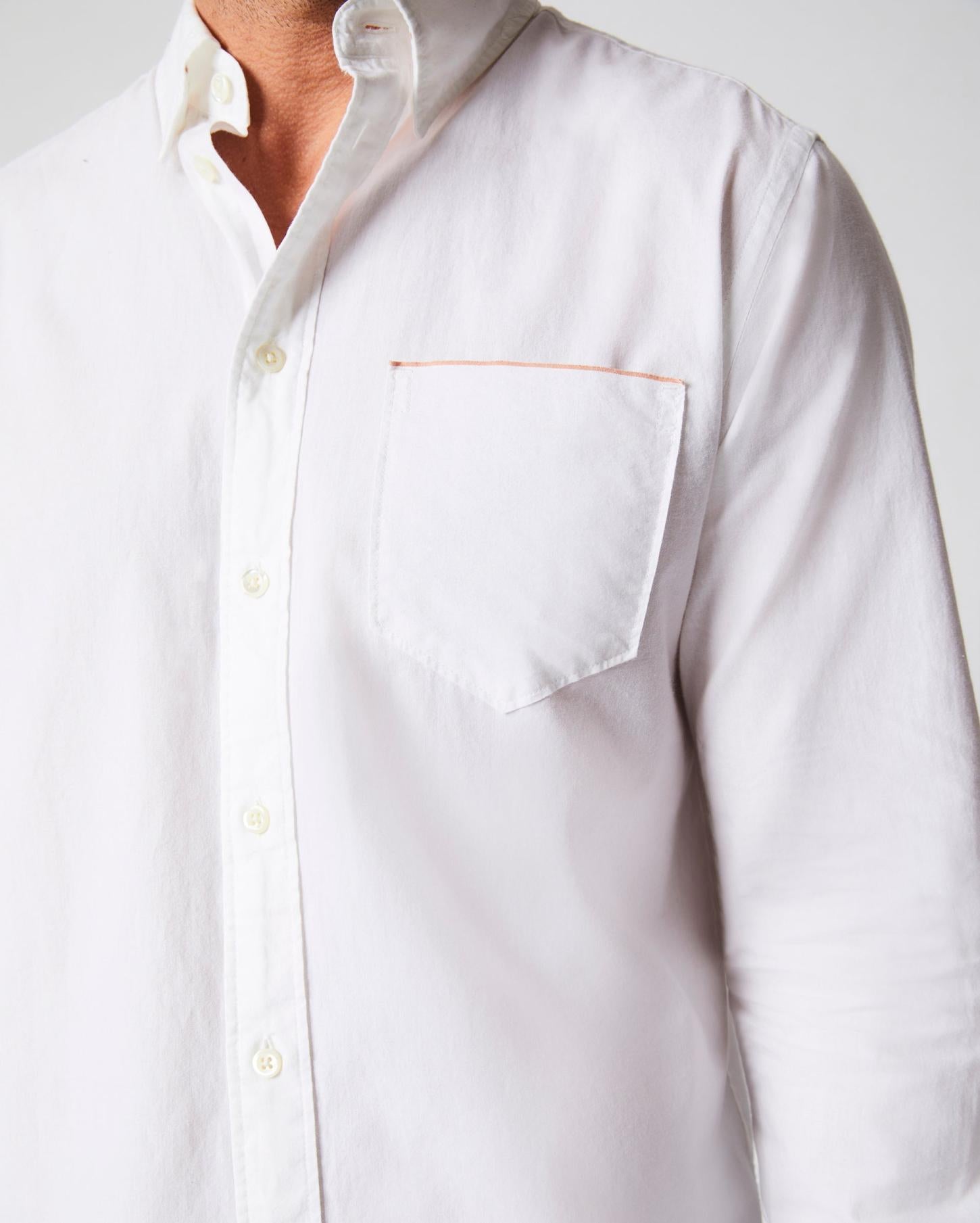 Men Msl 1-Pocket Shirt White | Billy Reid Shirting