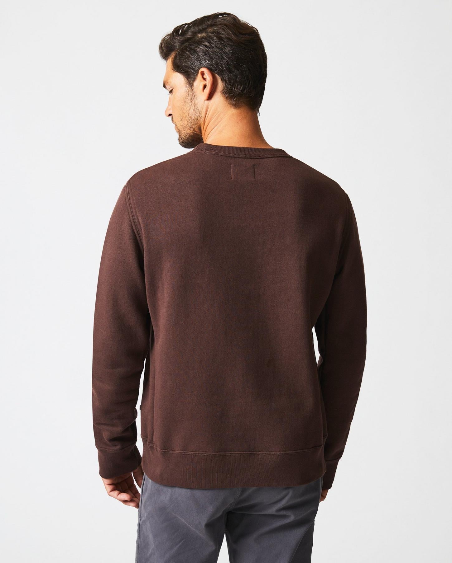 Men Muscle Shoals Sound Crew Dark Brown | Billy Reid Sweaters &amp; Sweatshirts