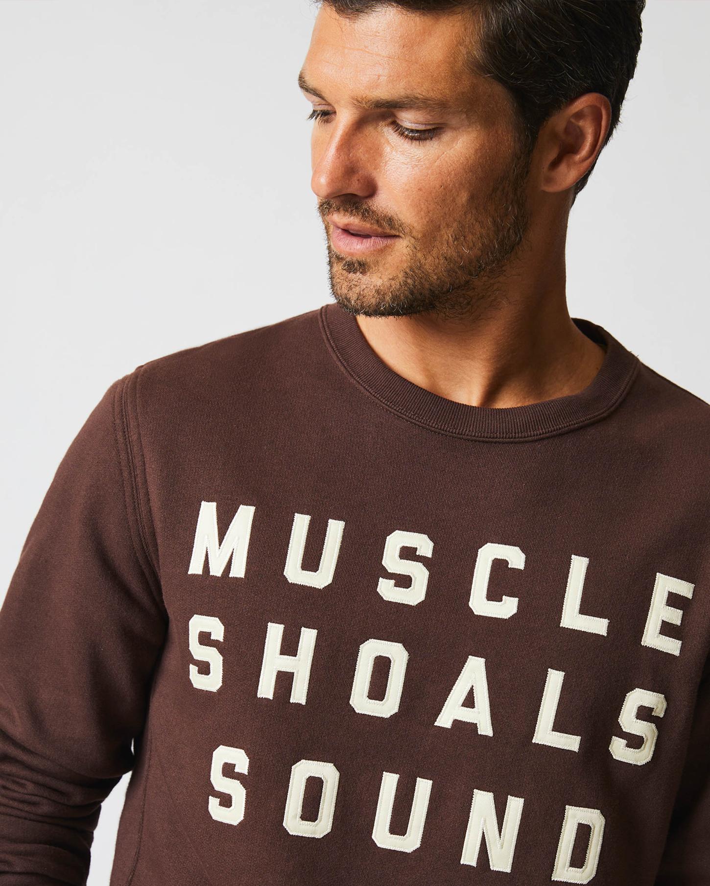 Men Muscle Shoals Sound Crew Dark Brown | Billy Reid Sweaters &amp; Sweatshirts