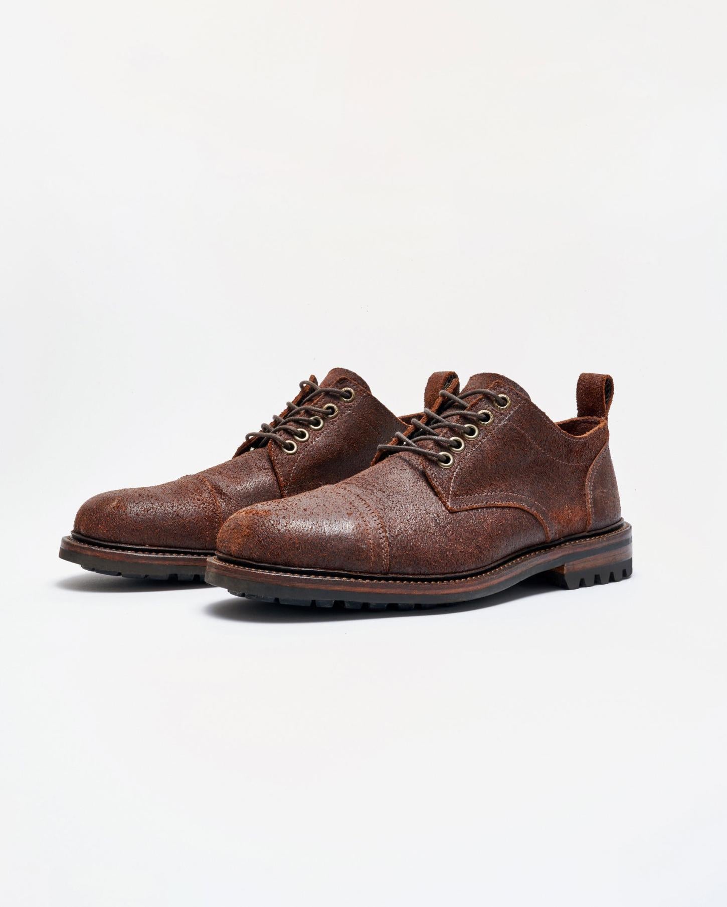 Men Oak Street X Billy Reid Cap-Toe Trench Oxford Chocolate | Billy Reid Footwear