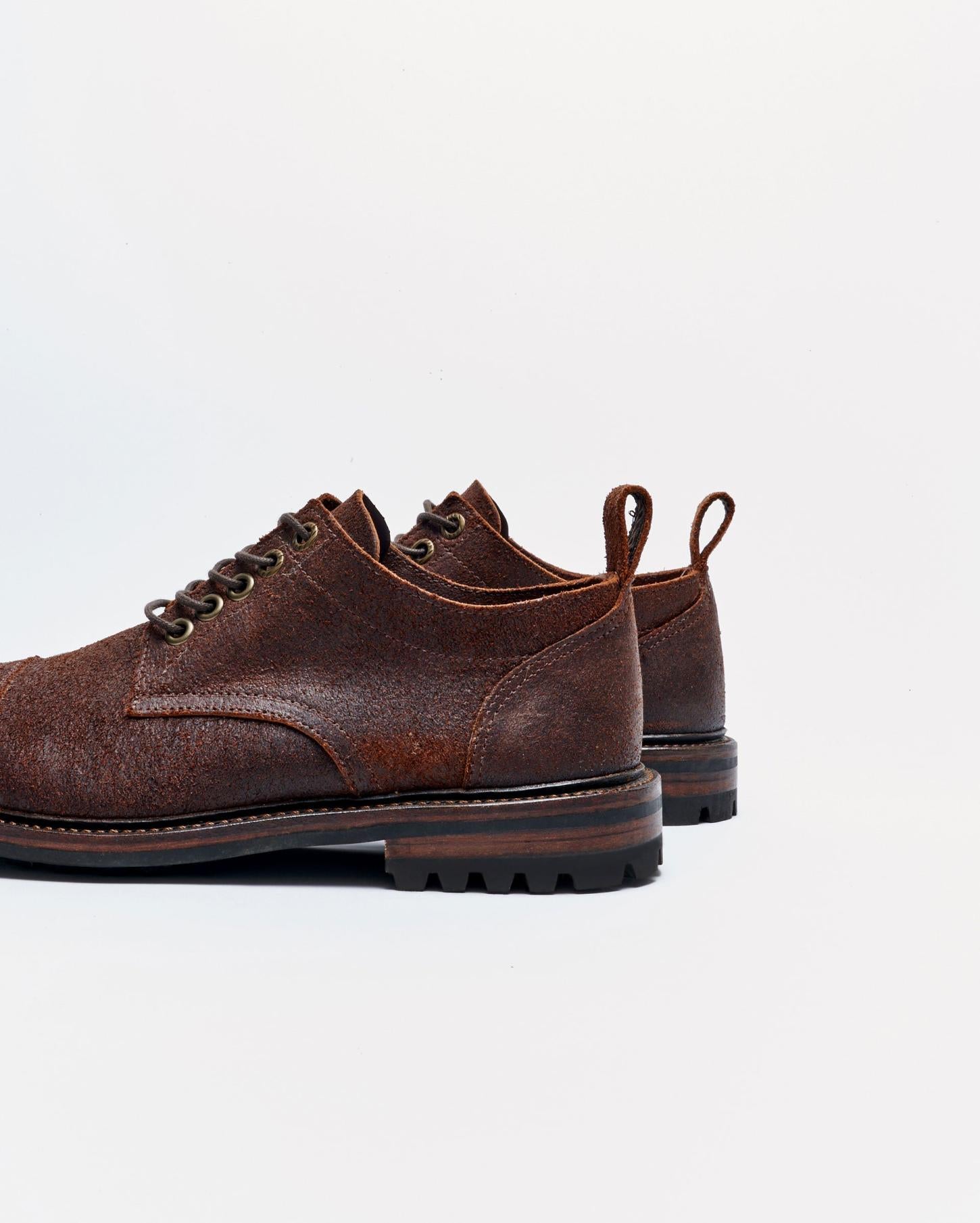Men Oak Street X Billy Reid Cap-Toe Trench Oxford Chocolate | Billy Reid Footwear