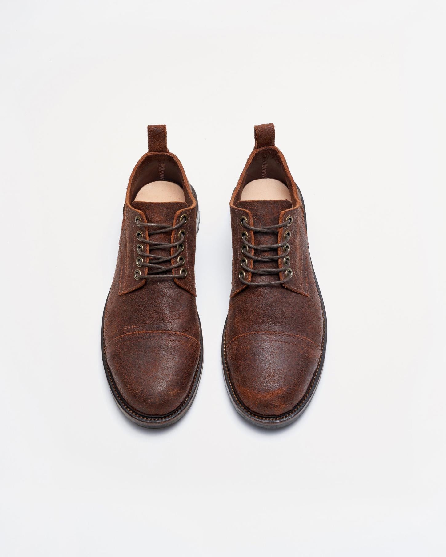 Men Oak Street X Billy Reid Cap-Toe Trench Oxford Chocolate | Billy Reid Footwear