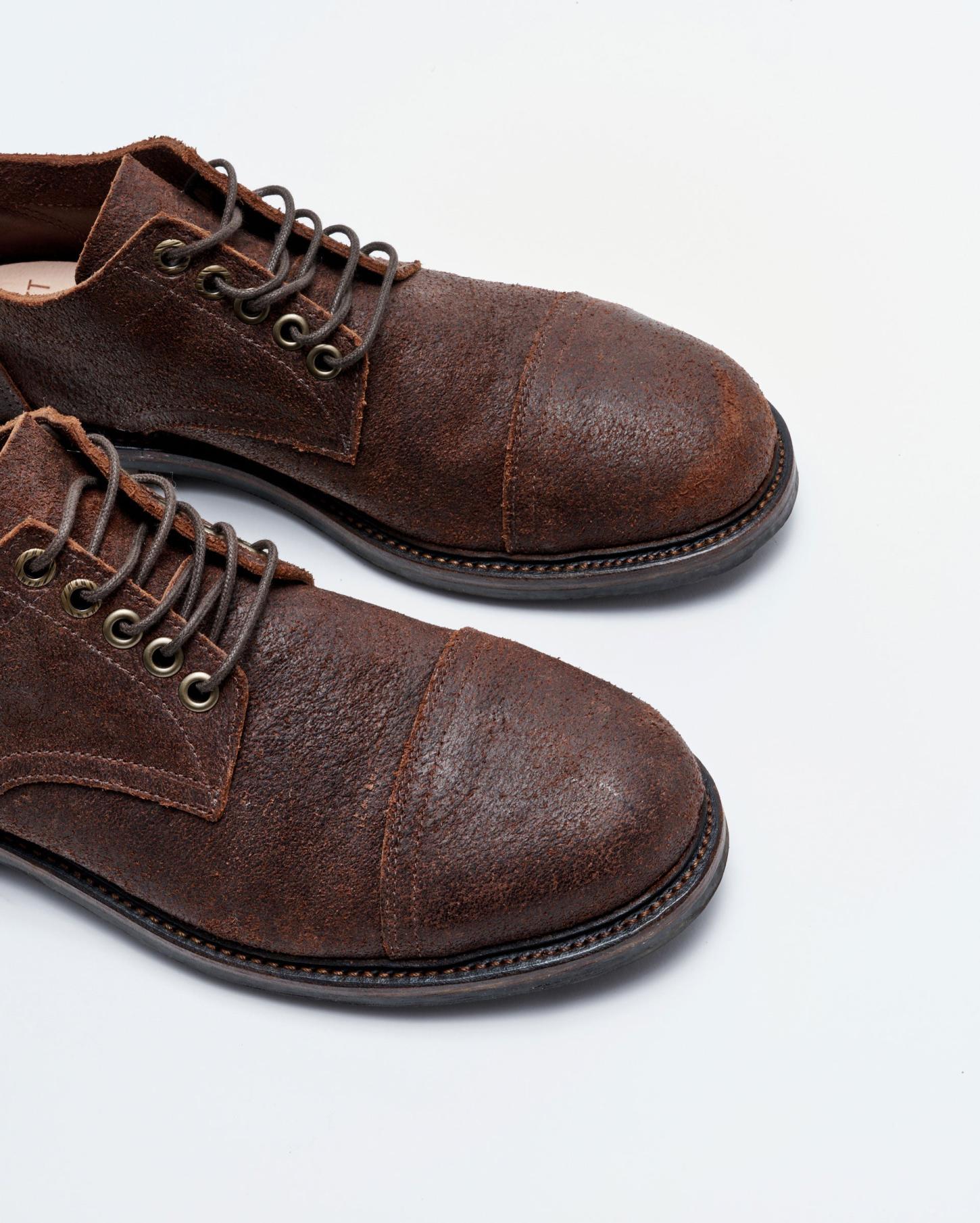 Men Oak Street X Billy Reid Cap-Toe Trench Oxford Chocolate | Billy Reid Footwear
