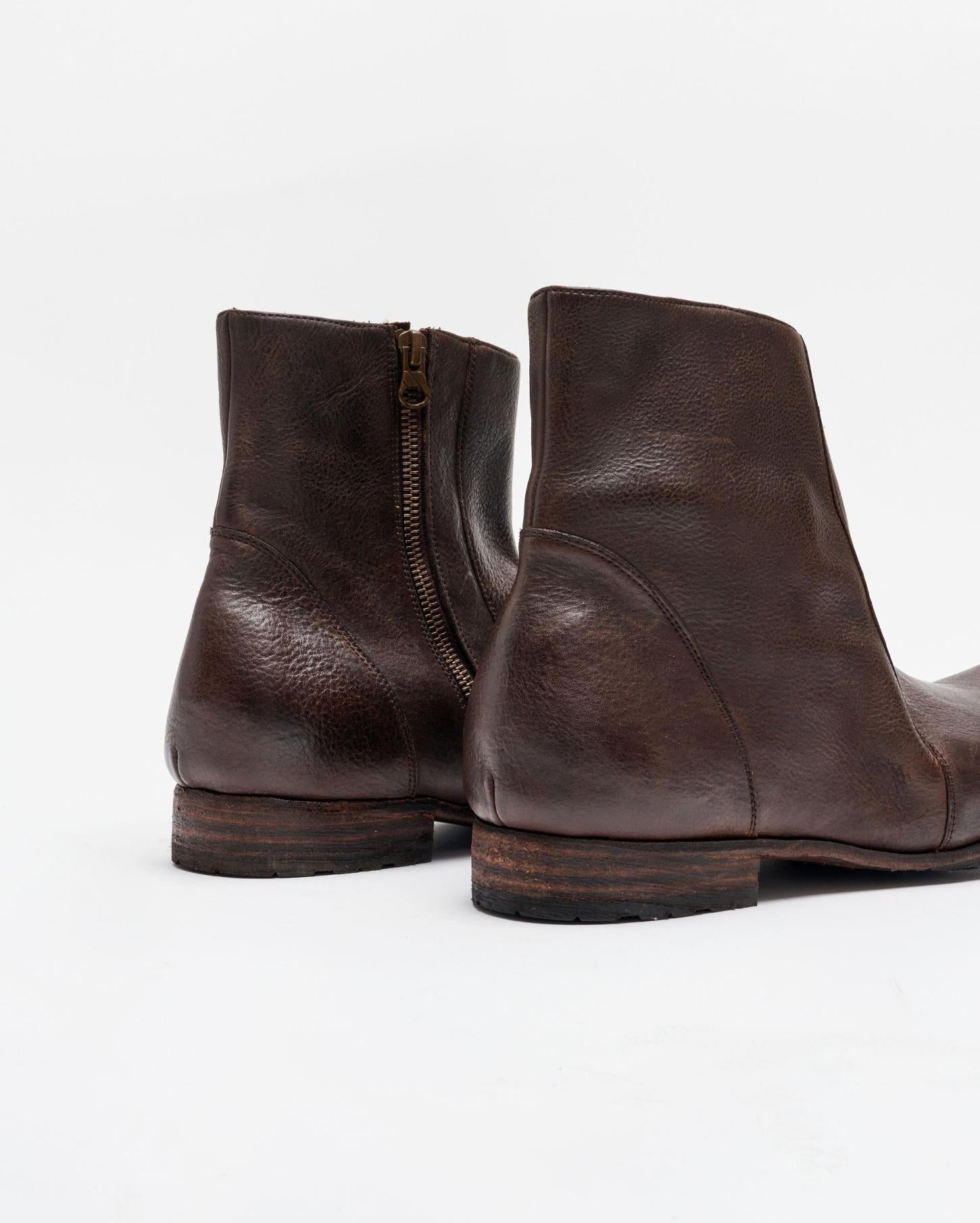 Men Paglia Moto Boot Black/dark Brown | Billy Reid Footwear