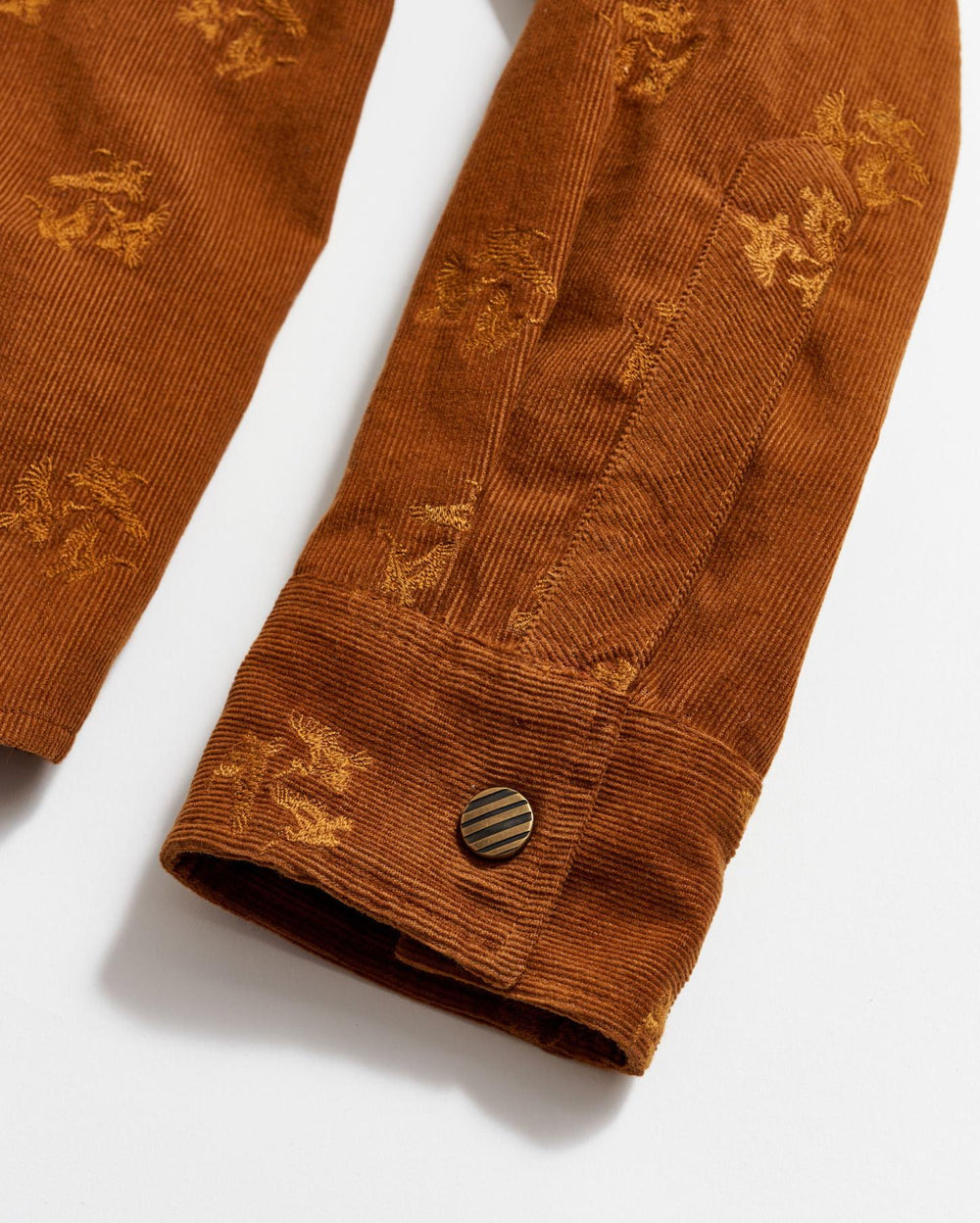 Men Pelican Cord Western Snap Front Shirt Billy's Brown | Billy Reid Shirting