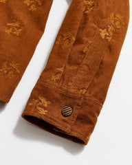 Men Pelican Cord Western Snap Front Shirt Billy's Brown | Billy Reid Shirting