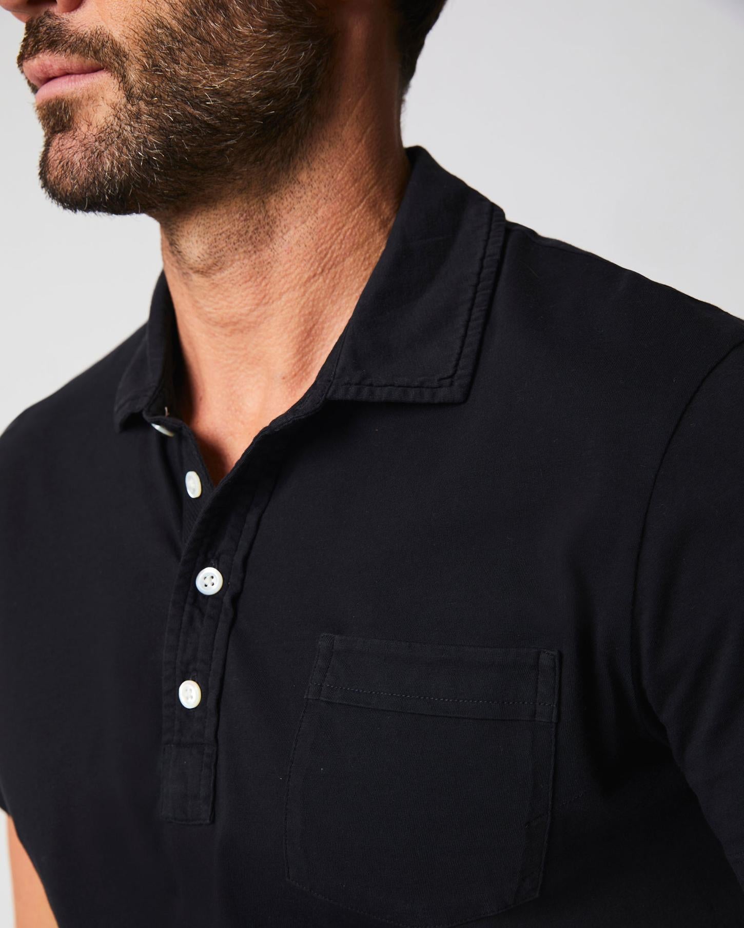 Men Pensacola Polo Black | Billy Reid Polos, Tees &amp; Henleys