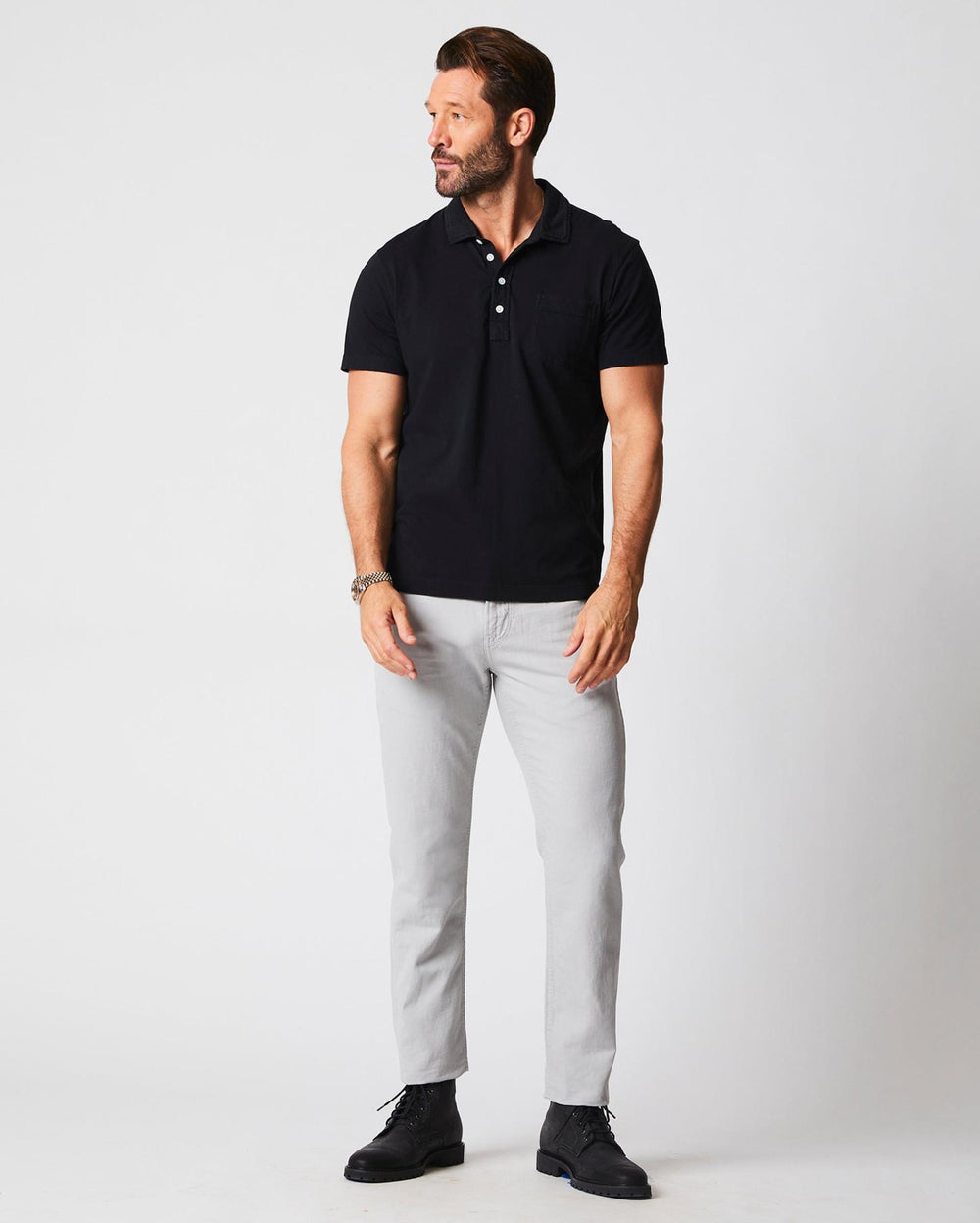 Men Pensacola Polo Black | Billy Reid Polos, Tees &amp; Henleys