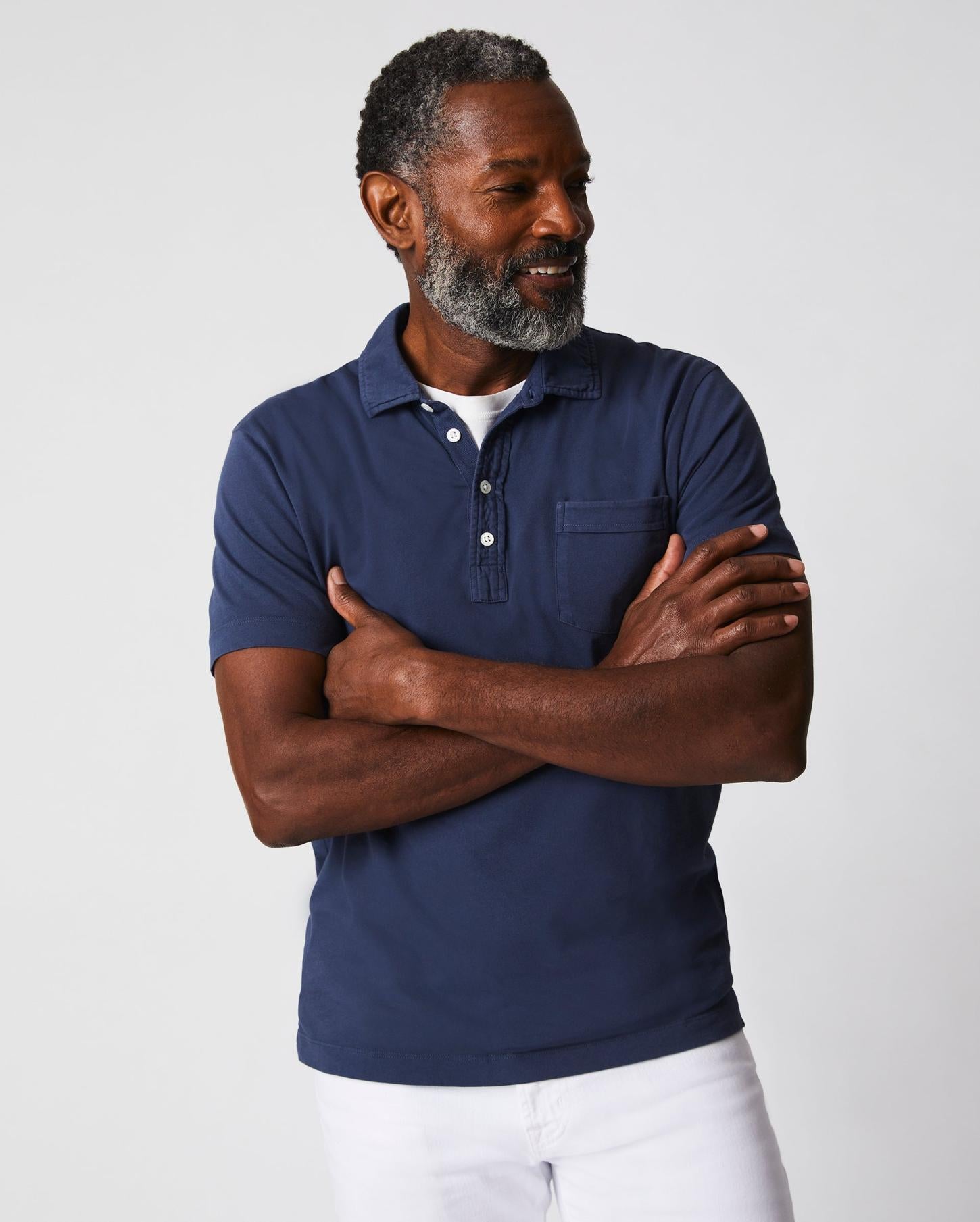 Men Pensacola Polo Navy | Billy Reid Polos, Tees &amp; Henleys