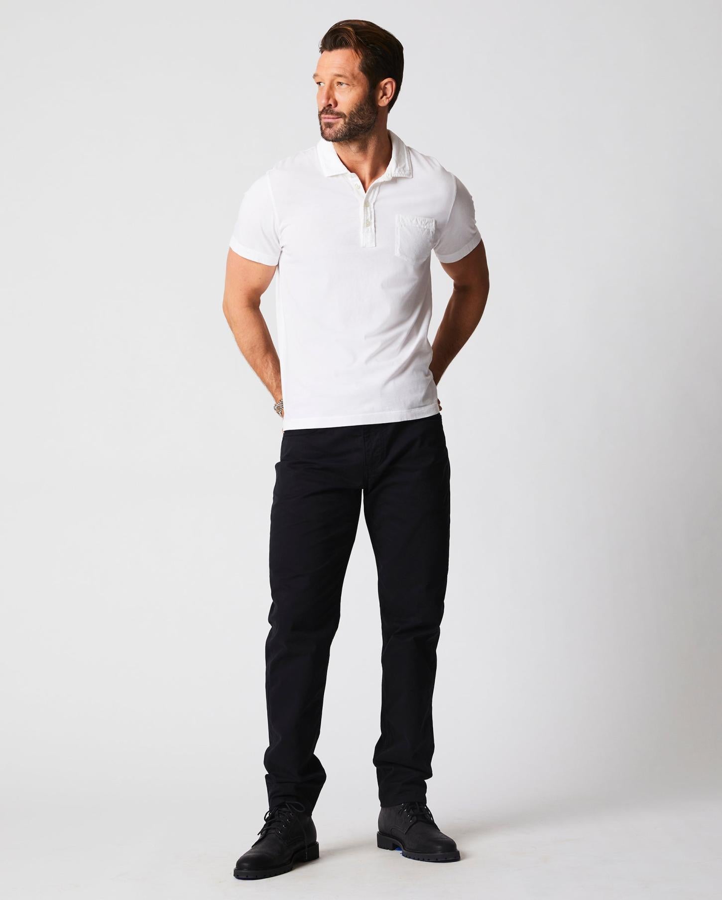Men Pensacola Polo White | Billy Reid Polos, Tees &amp; Henleys