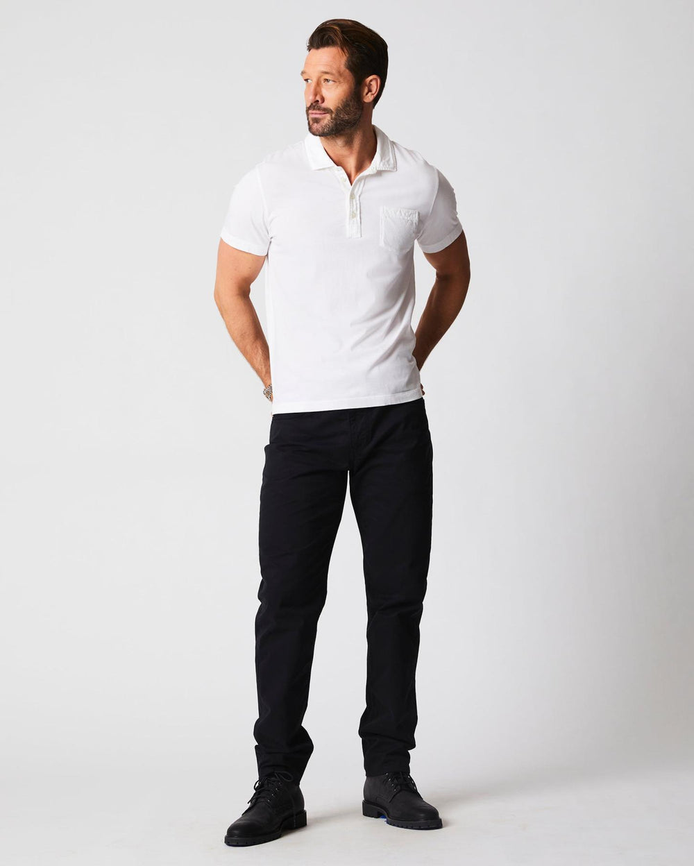 Men Pensacola Polo White | Billy Reid Polos, Tees &amp; Henleys