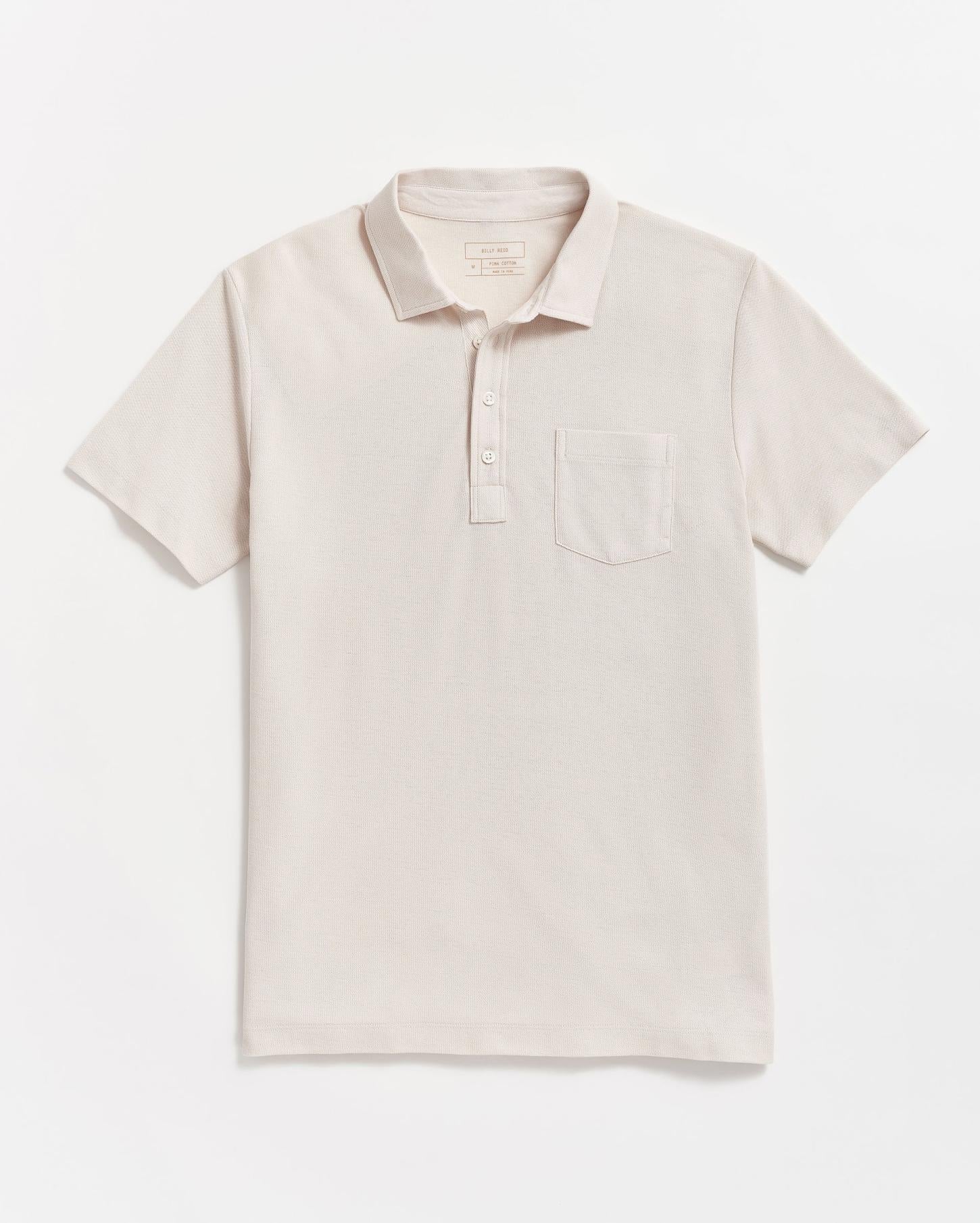 Men Pique Pensacola Polo Natural | Billy Reid Polos, Tees &amp; Henleys