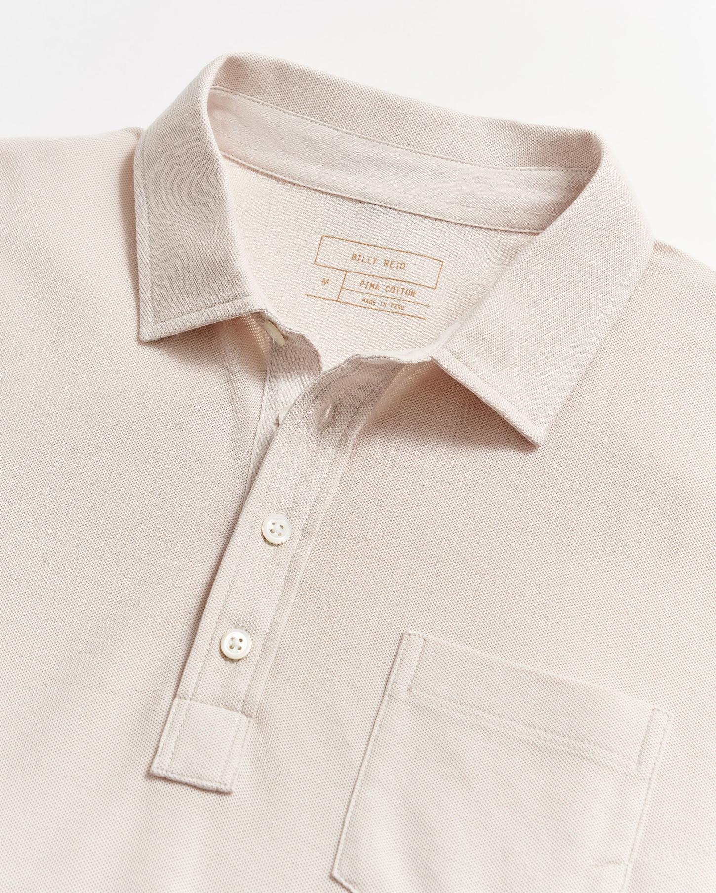 Men Pique Pensacola Polo Natural | Billy Reid Polos, Tees &amp; Henleys