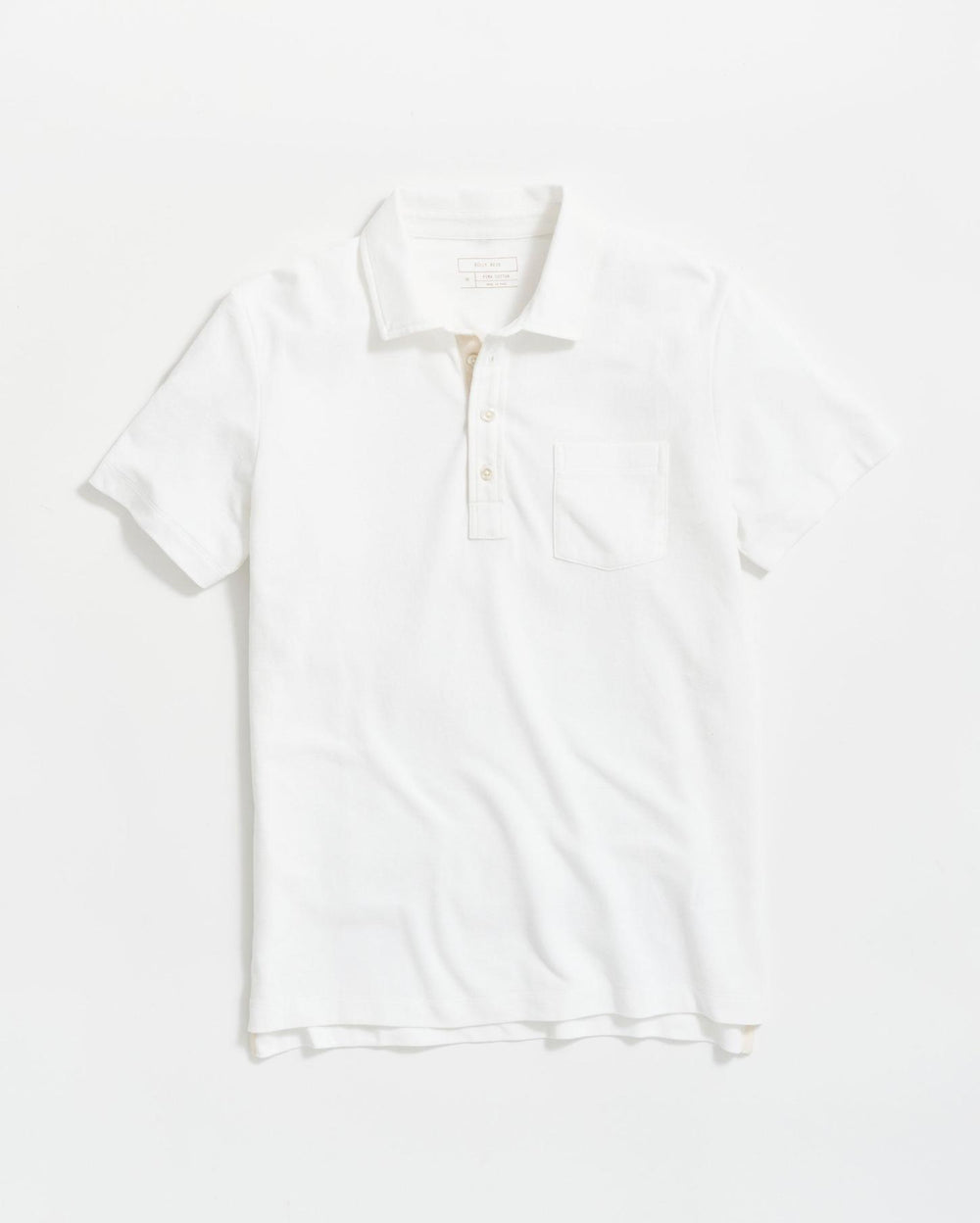 Men Pique Pensacola Polo White | Billy Reid Polos, Tees &amp; Henleys