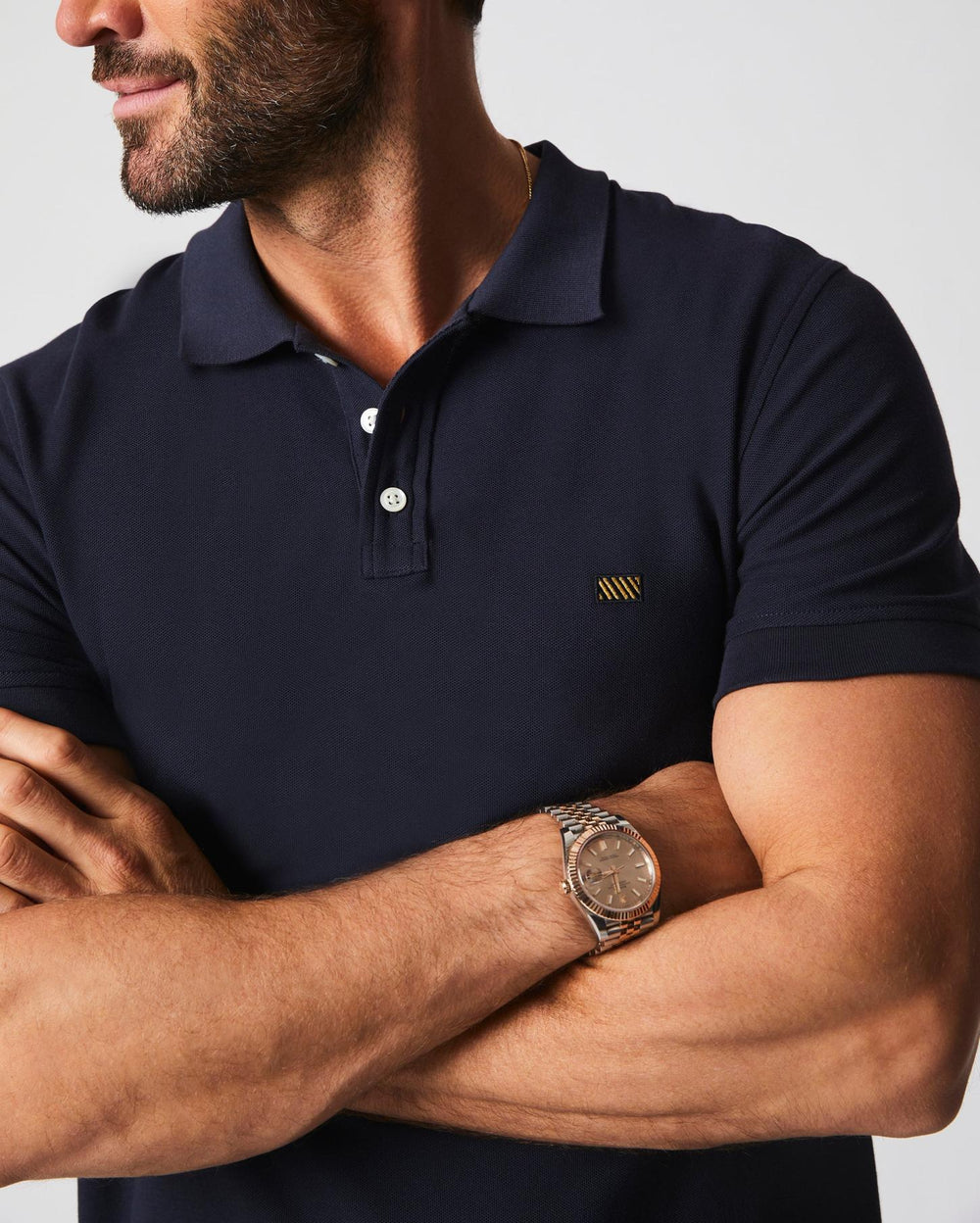Men Pique Polo Navy | Billy Reid Polos, Tees &amp; Henleys