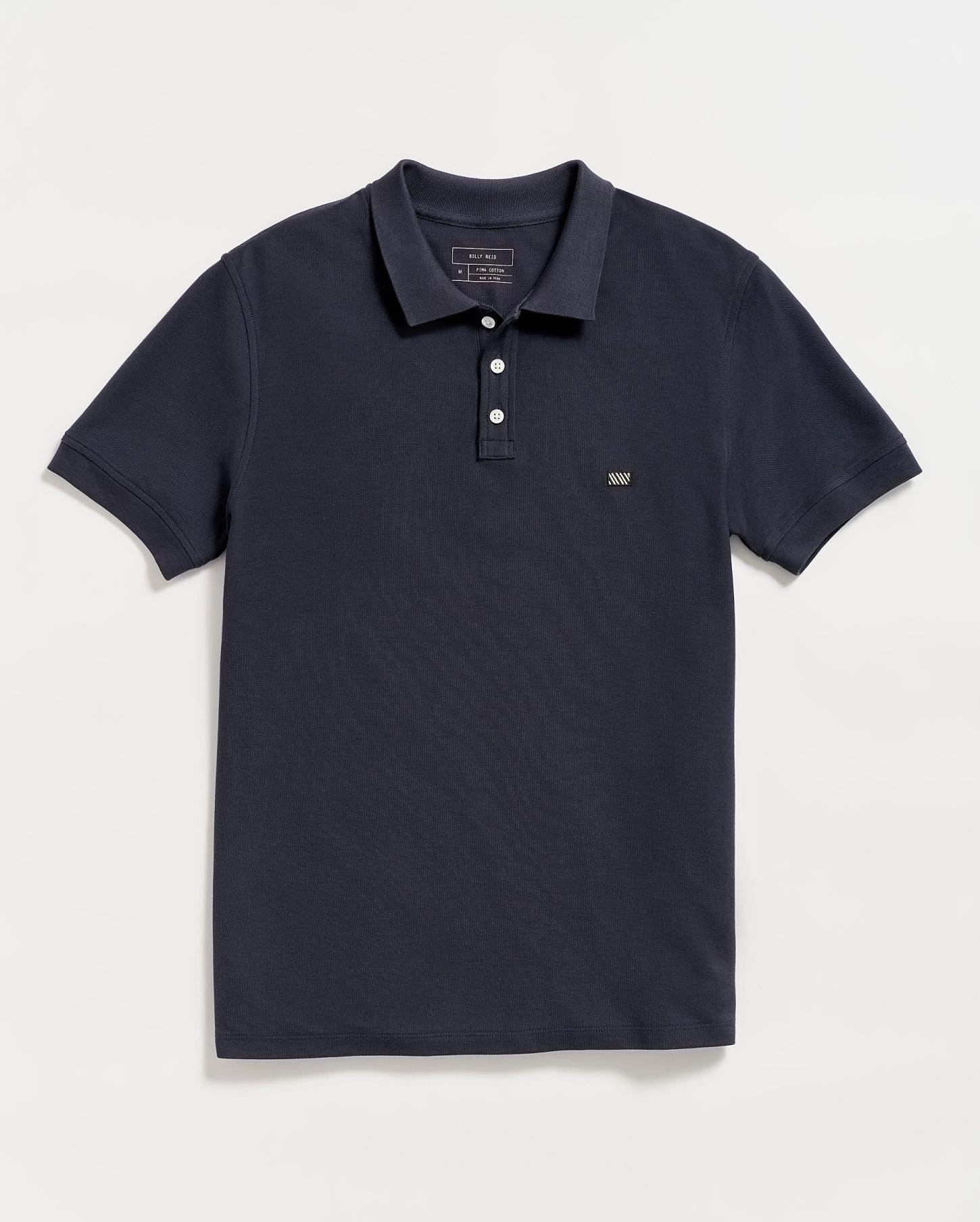 Men Pique Polo Navy | Billy Reid Polos, Tees &amp; Henleys
