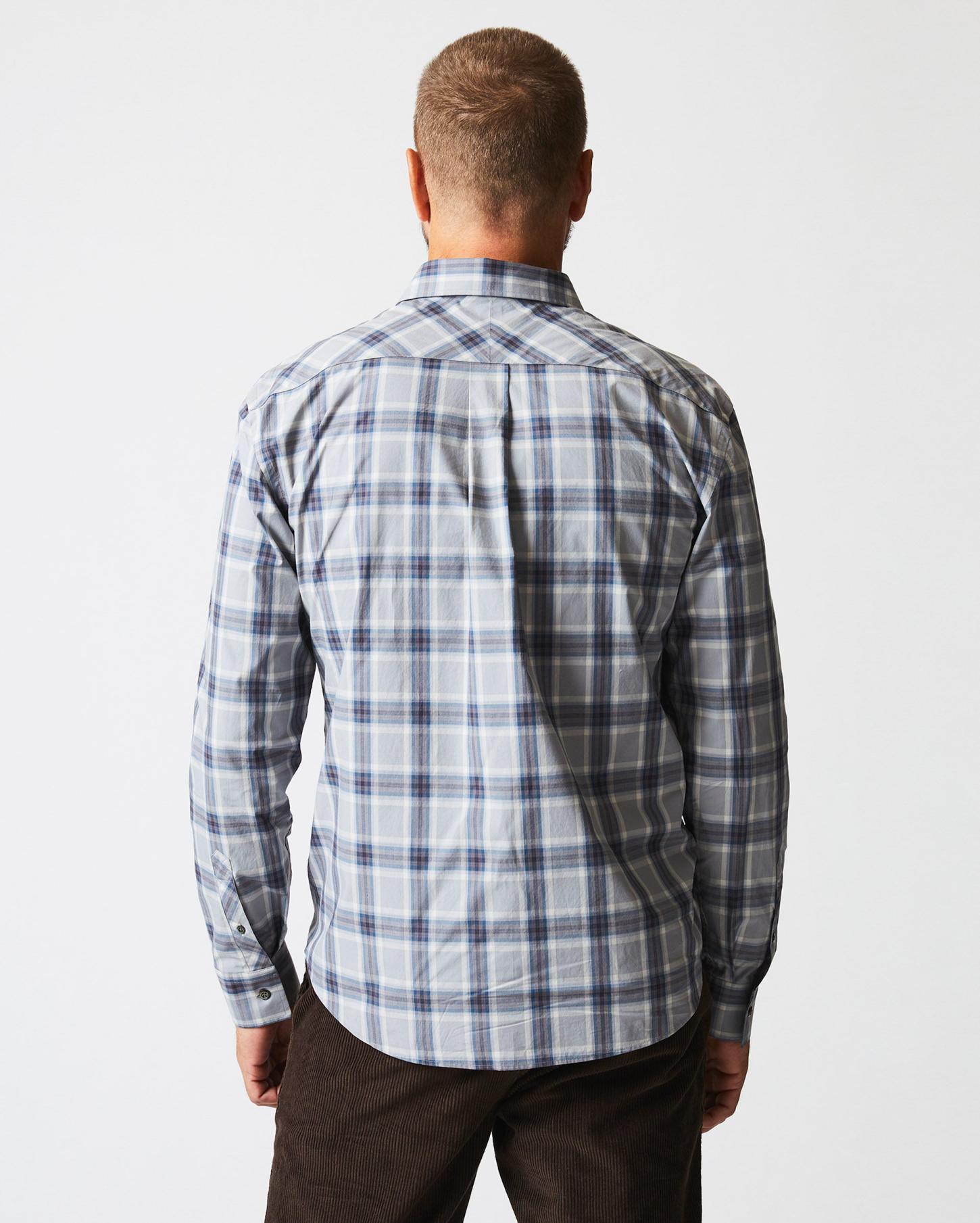 Men Plaid John T Shirt Grey/blue | Billy Reid Shirting