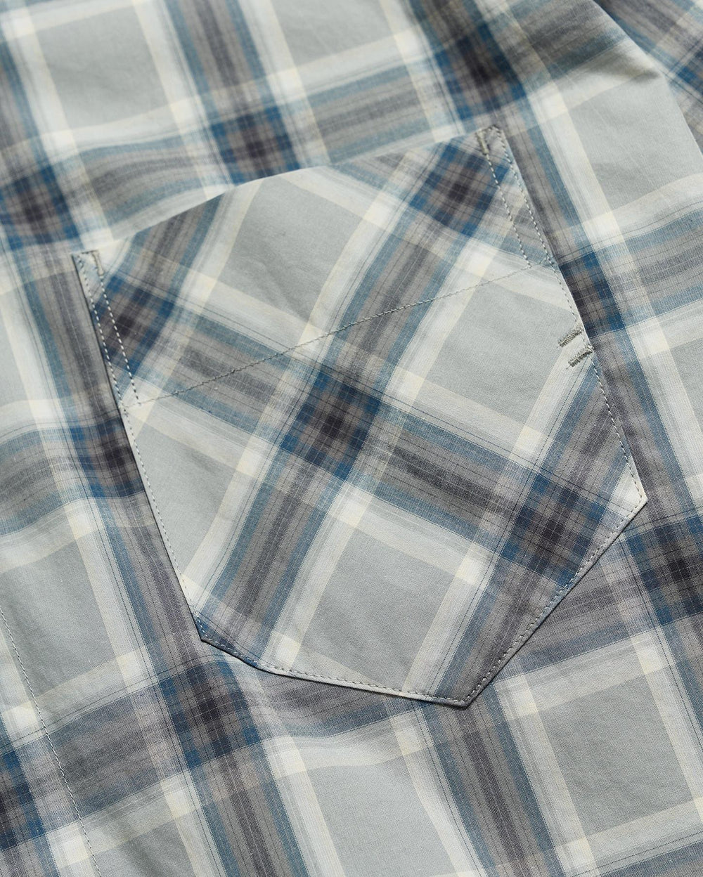 Men Plaid John T Shirt Grey/blue | Billy Reid Shirting