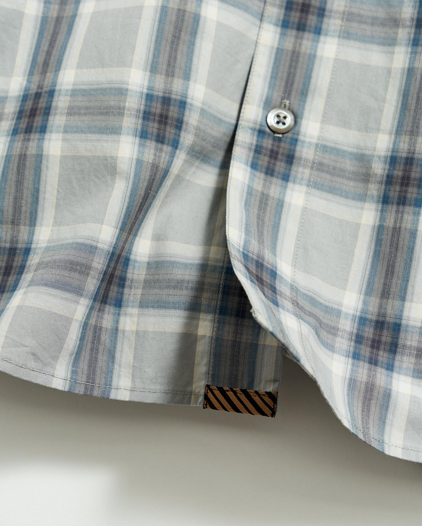 Men Plaid John T Shirt Grey/blue | Billy Reid Shirting