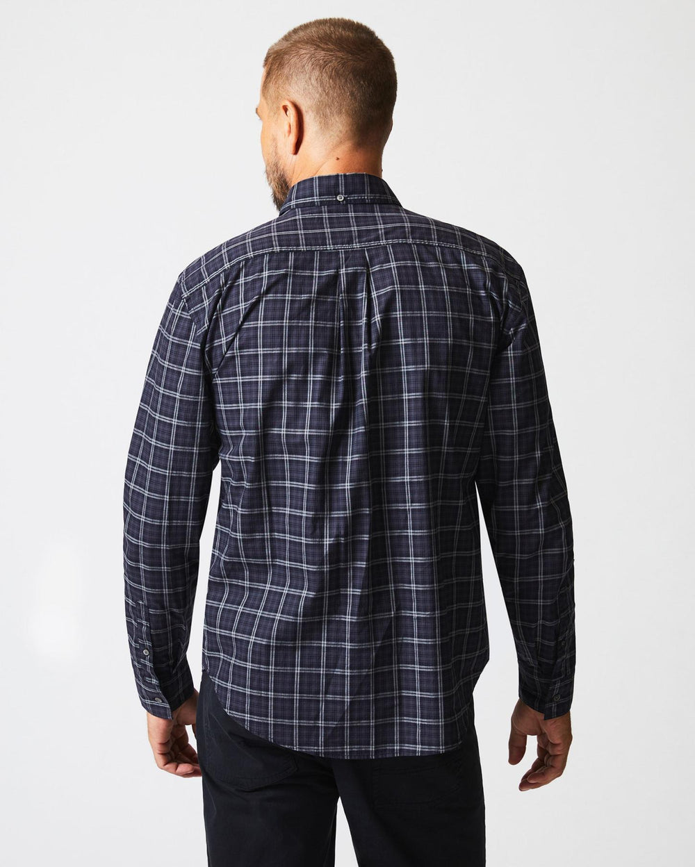 Men Plaid Tuscumbia Shirt Bd Black/grey | Billy Reid Shirting