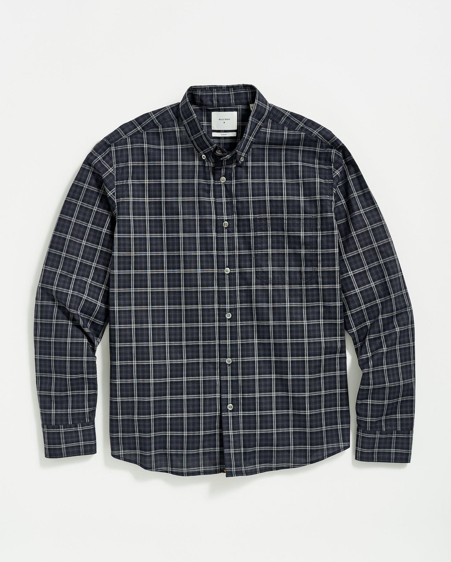 Men Plaid Tuscumbia Shirt Bd Black/grey | Billy Reid Shirting