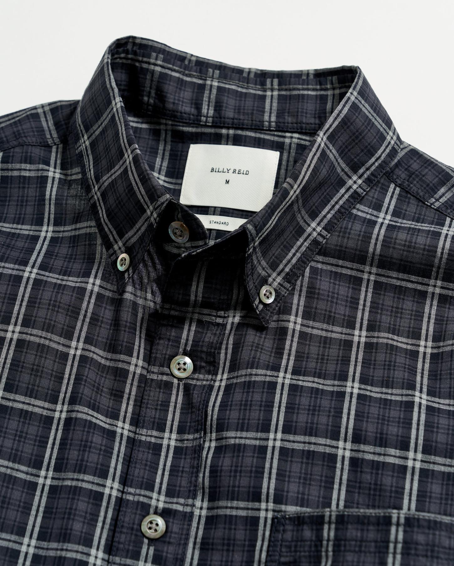 Men Plaid Tuscumbia Shirt Bd Black/grey | Billy Reid Shirting