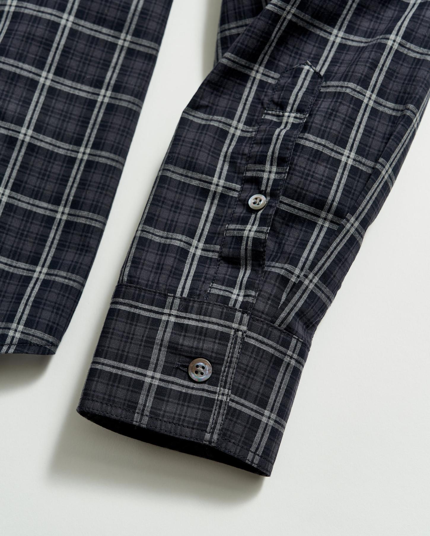Men Plaid Tuscumbia Shirt Bd Black/grey | Billy Reid Shirting