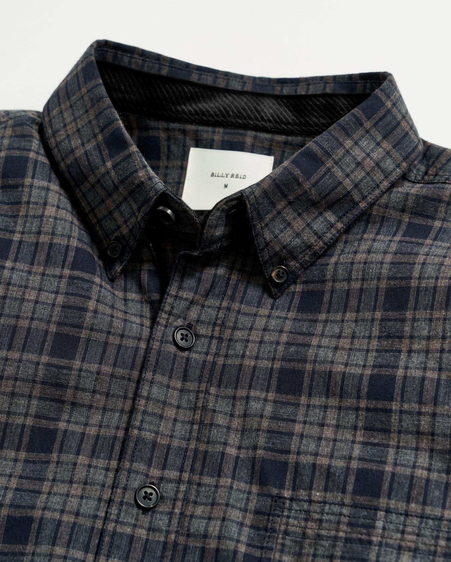 Men Plaid Tuscumbia Shirt Bd Brown/black | Billy Reid Shirting