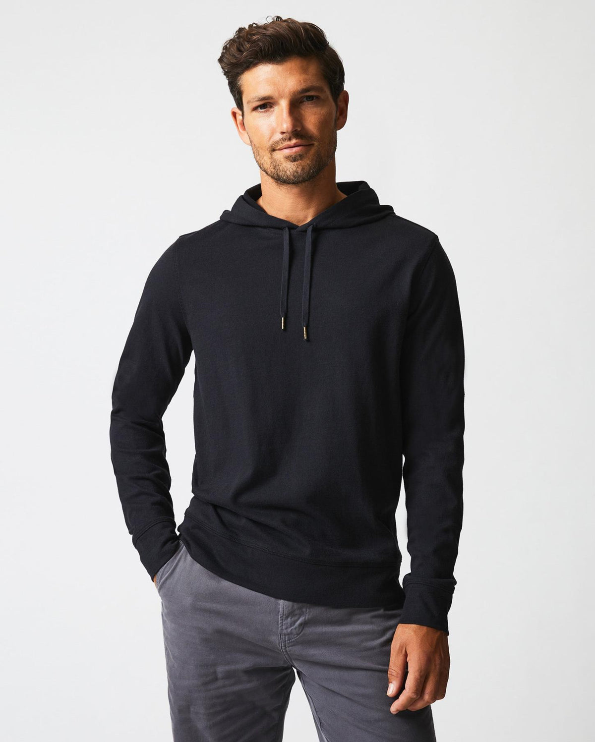 Men Practice Hoodie Black | Billy Reid Sweaters &amp; Sweatshirts