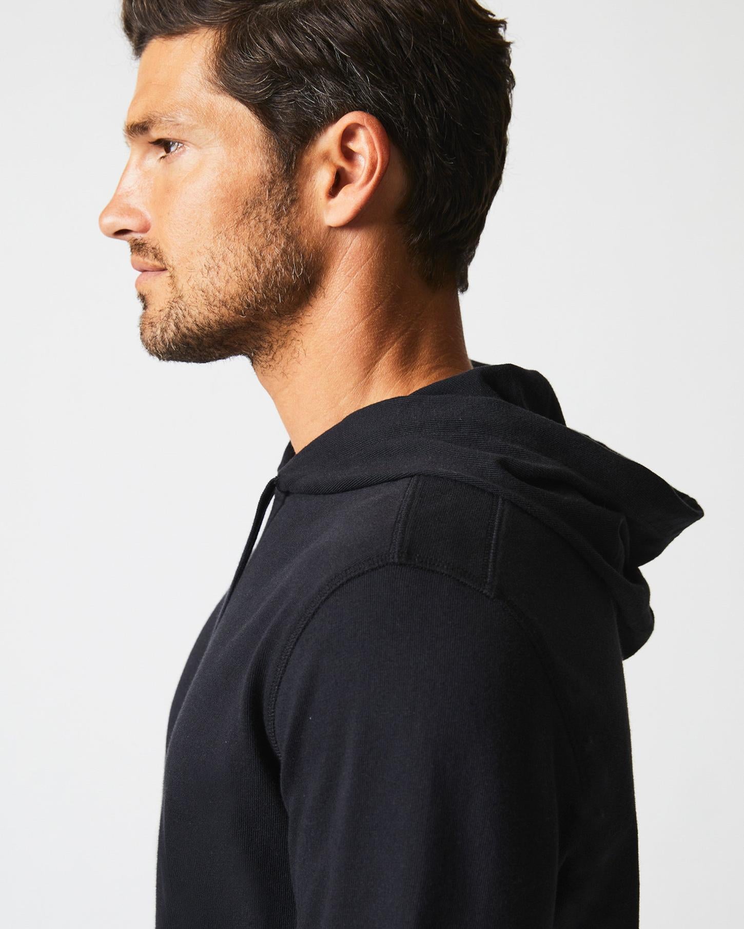 Men Practice Hoodie Black | Billy Reid Sweaters &amp; Sweatshirts