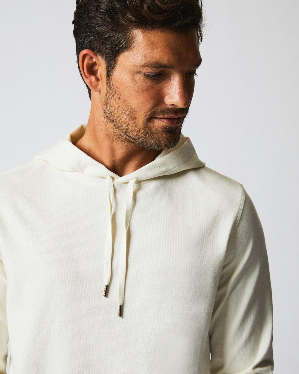 Men Practice Hoodie Tinted White | Billy Reid Sweaters &amp; Sweatshirts