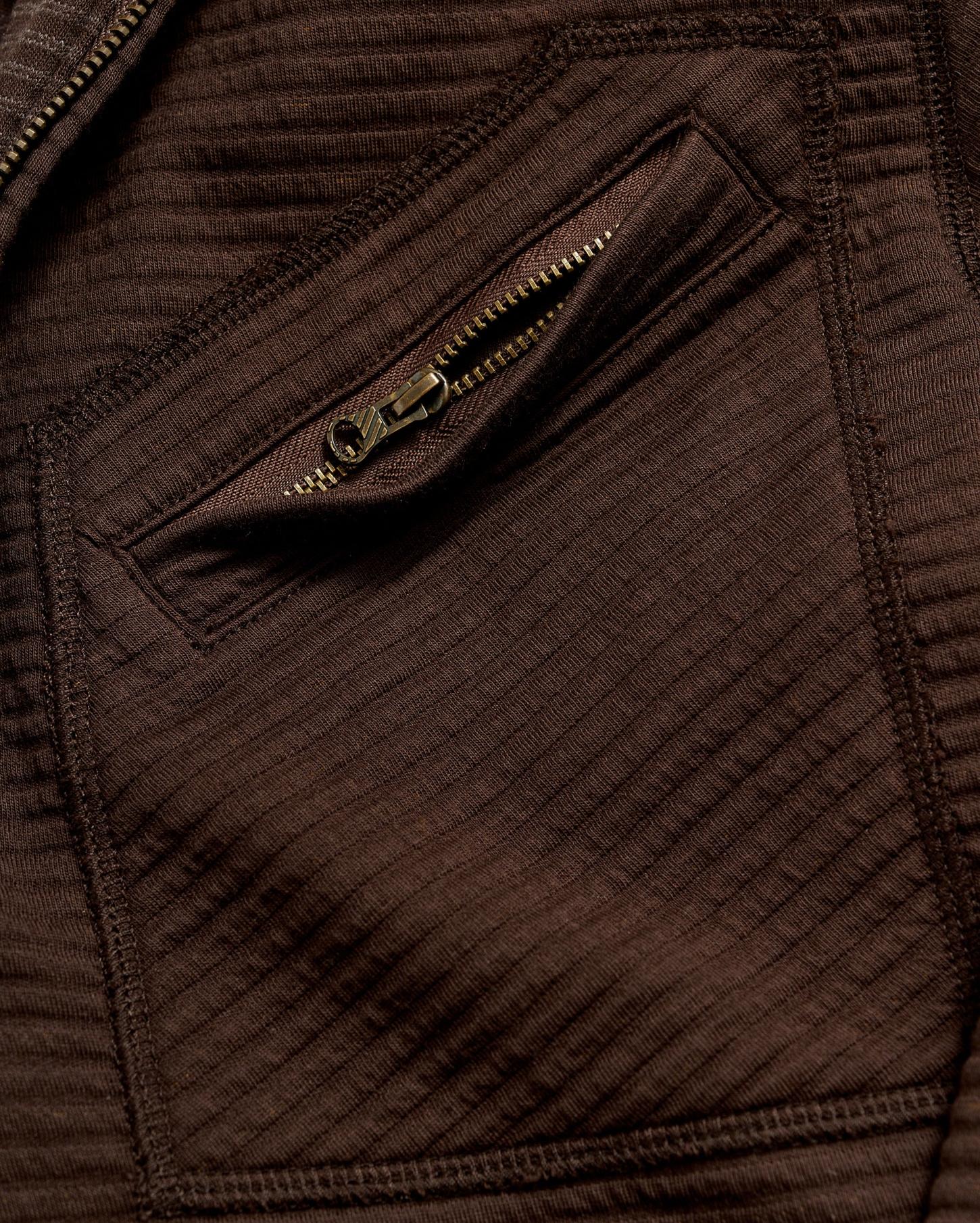 Men Quilted Half Zip Chocolate | Billy Reid Sweaters &amp; Sweatshirts