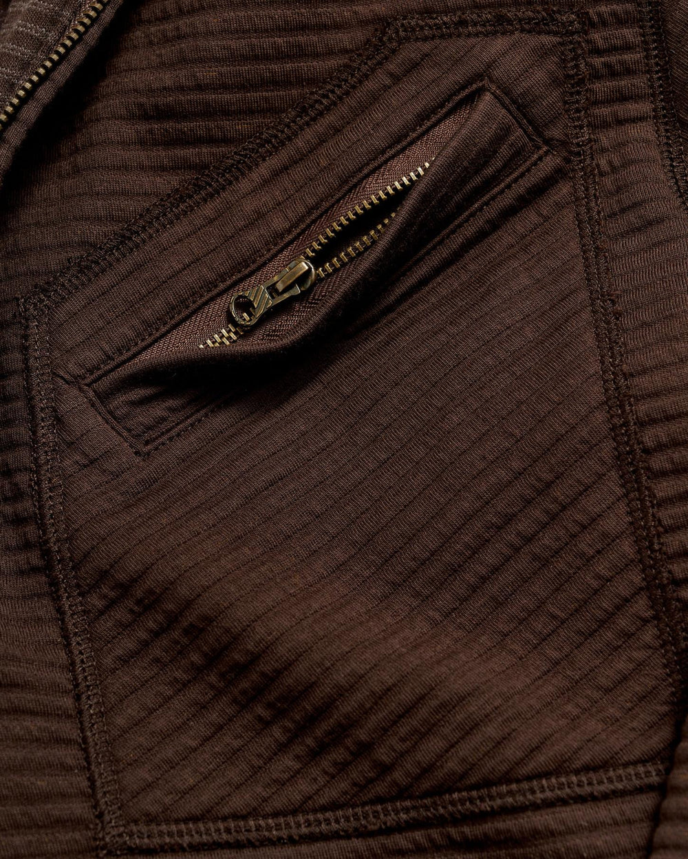 Men Quilted Half Zip Chocolate | Billy Reid Sweaters &amp; Sweatshirts