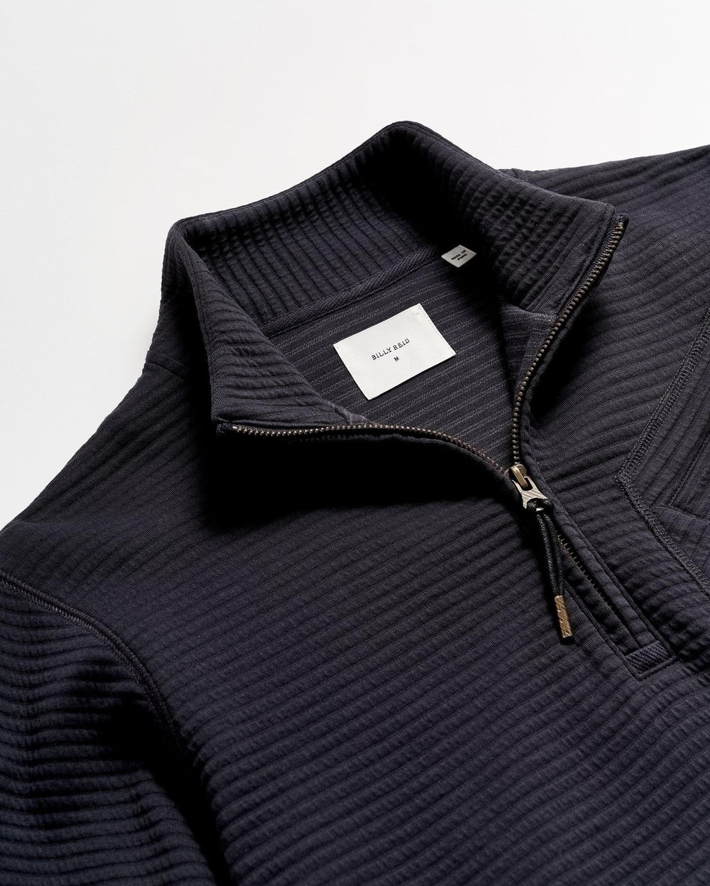 Men Quilted Half Zip Dark Navy | Billy Reid Sweaters &amp; Sweatshirts