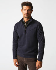 Men Quilted Half Zip Dark Navy | Billy Reid Sweaters &amp; Sweatshirts