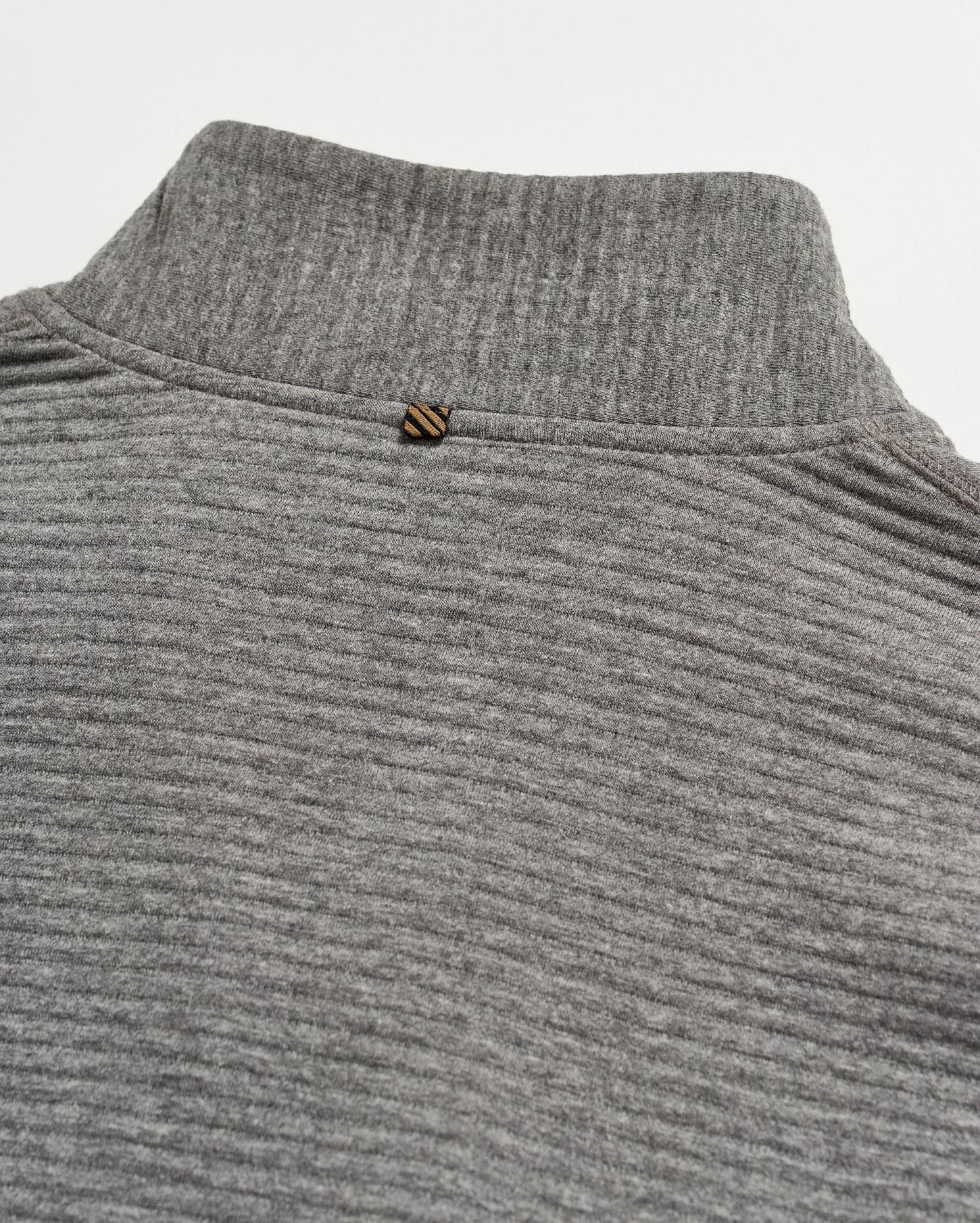 Men Quilted Half Zip Medium Grey | Billy Reid Sweaters &amp; Sweatshirts