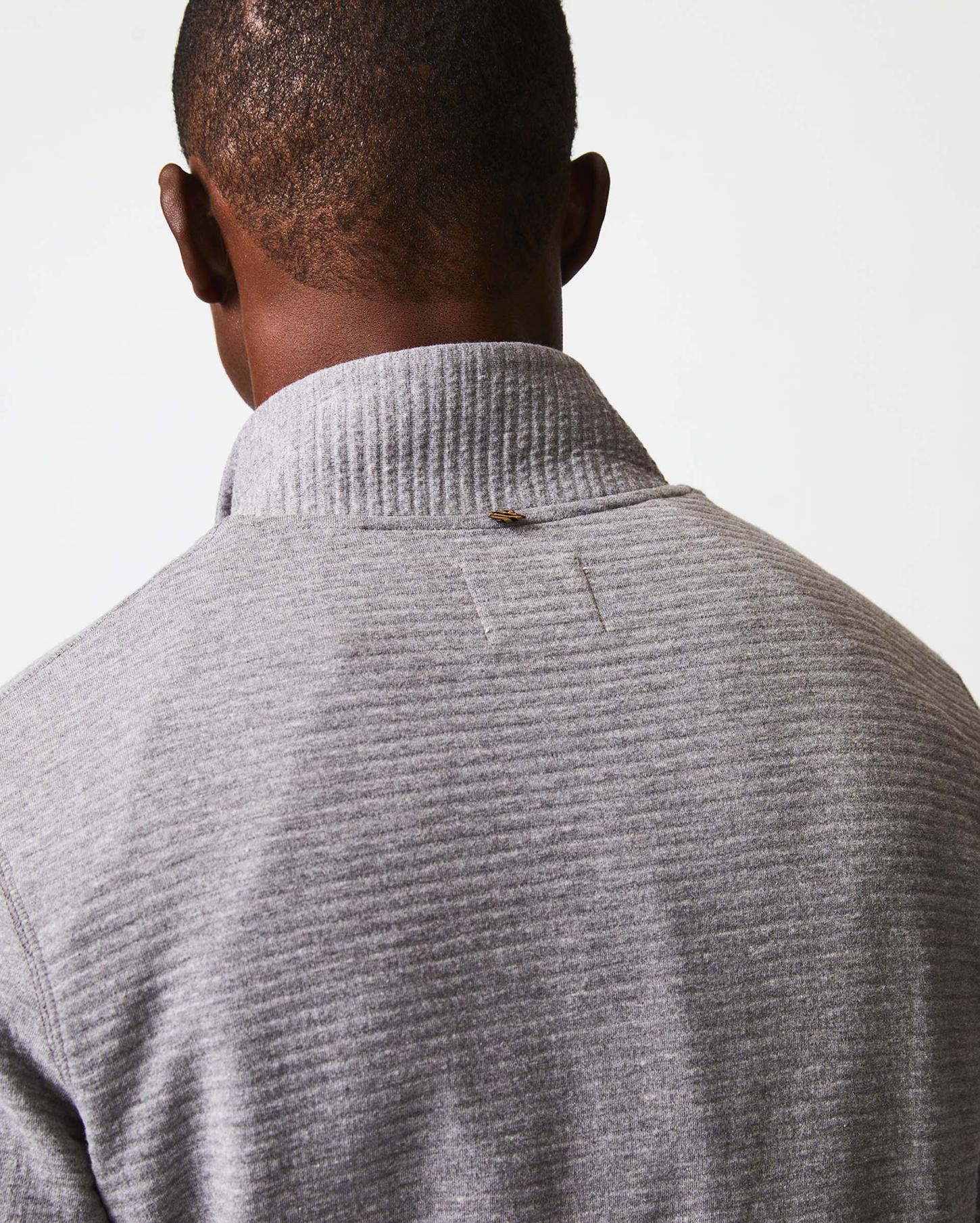 Men Quilted Half Zip Medium Grey | Billy Reid Sweaters &amp; Sweatshirts