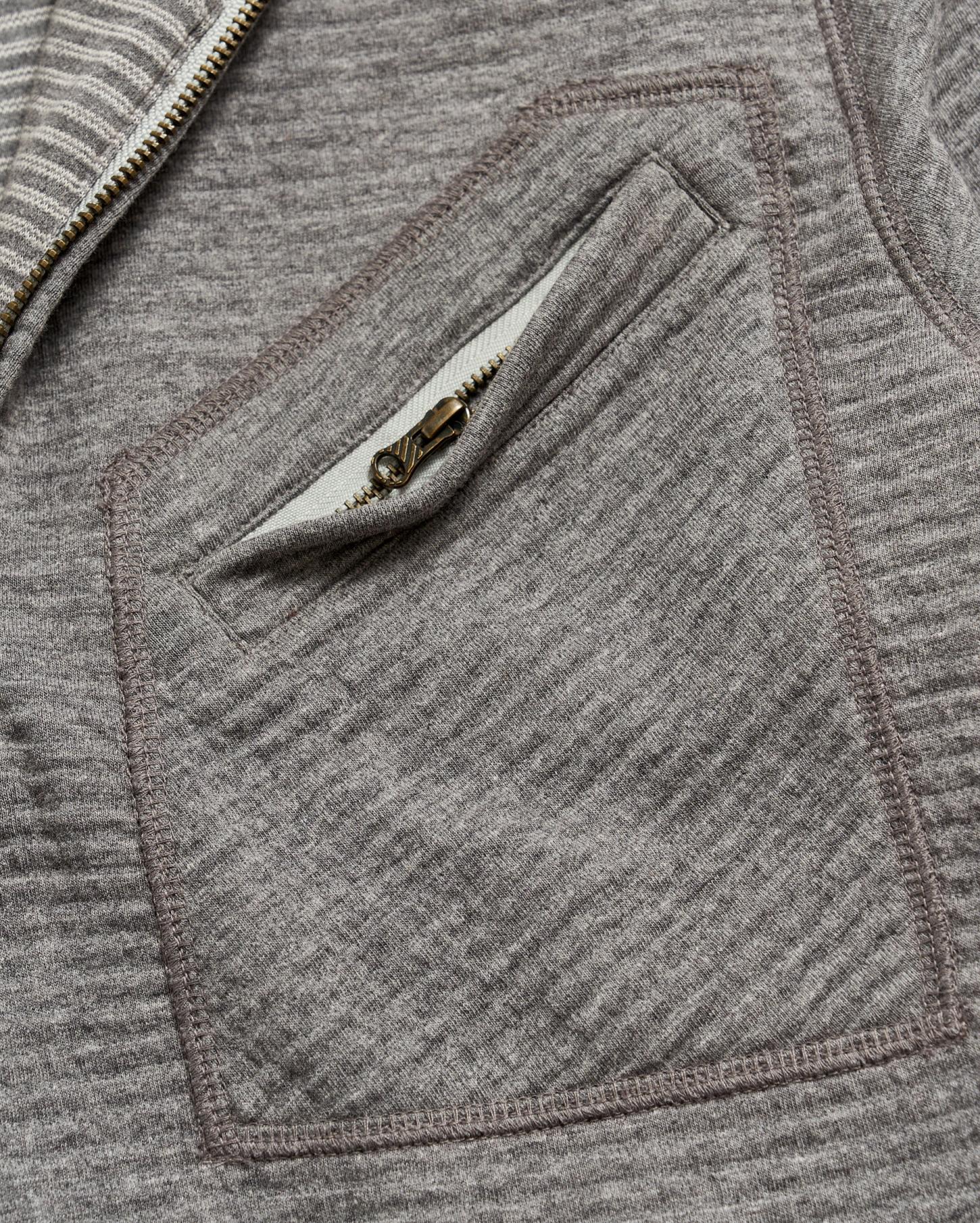 Men Quilted Half Zip Medium Grey | Billy Reid Sweaters &amp; Sweatshirts