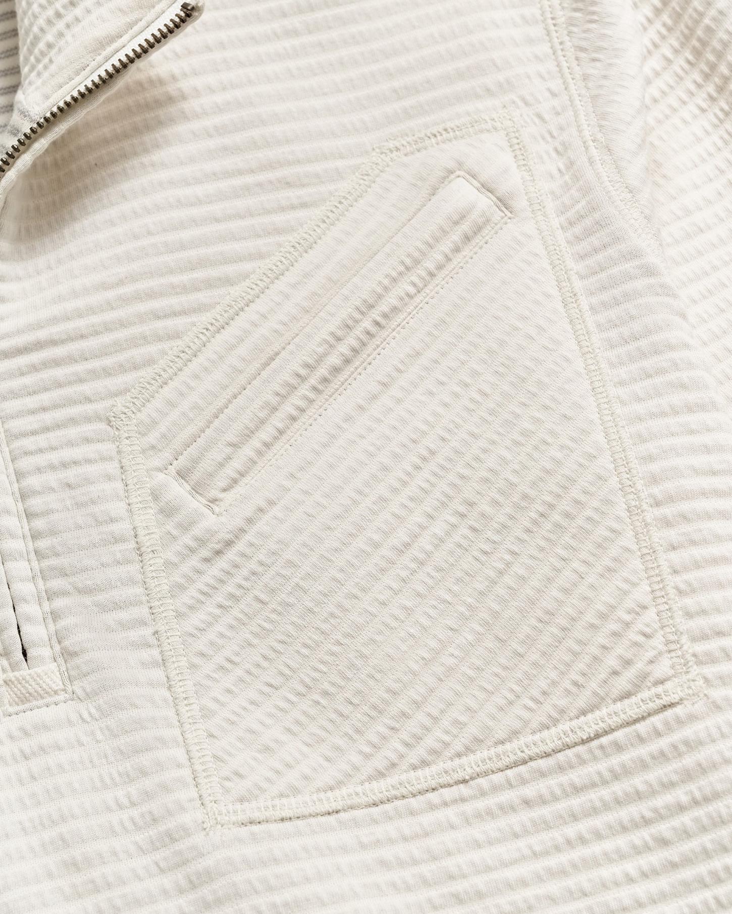 Men Quilted Half Zip Tinted White | Billy Reid Sweaters &amp; Sweatshirts