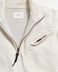 Men Quilted Half Zip Tinted White | Billy Reid Sweaters &amp; Sweatshirts