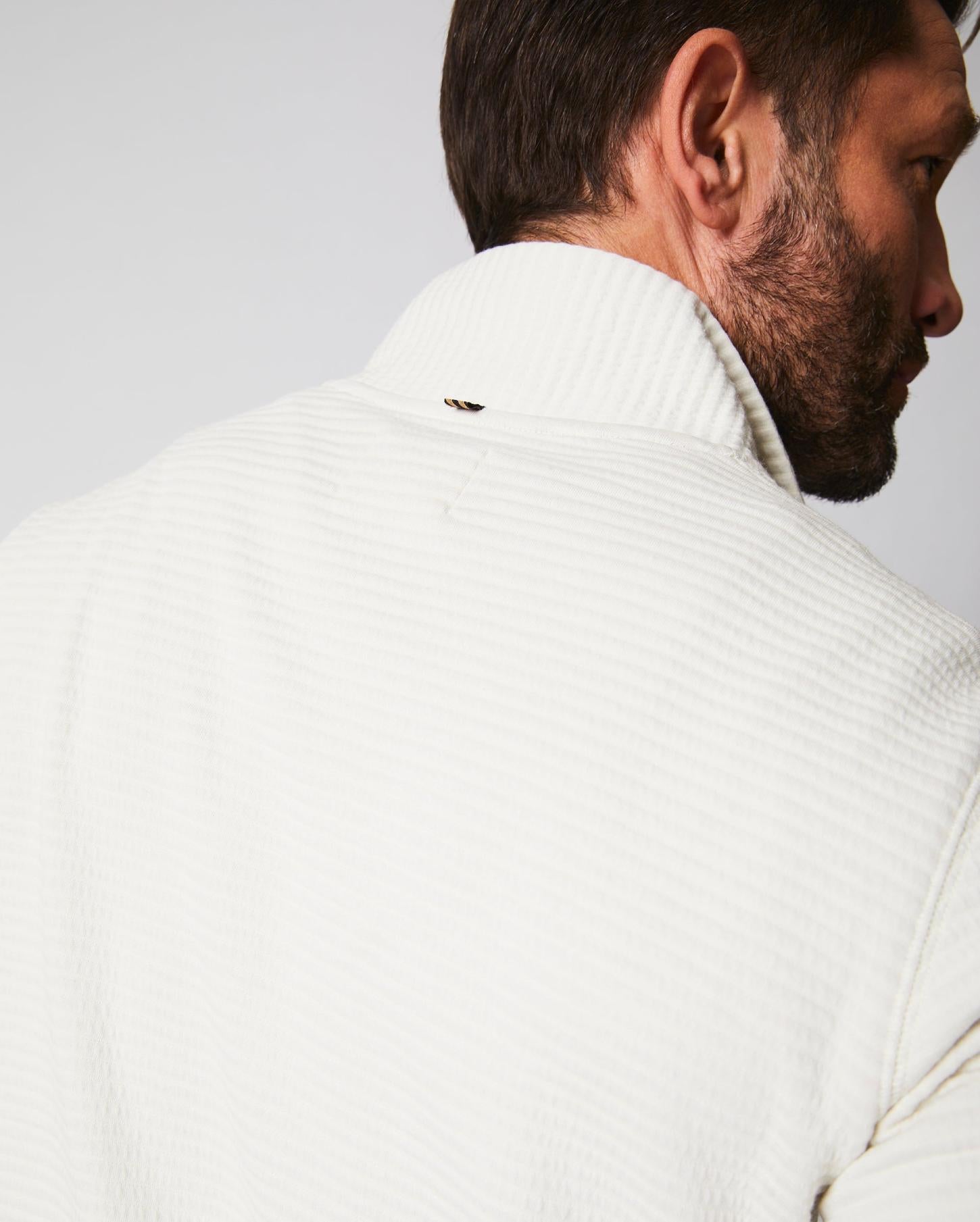 Men Quilted Half Zip Tinted White | Billy Reid Sweaters &amp; Sweatshirts
