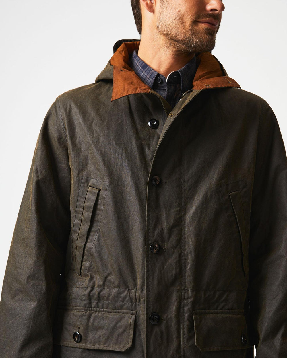 Men Rain Parka Olive | Billy Reid Jackets &amp; Outerwear