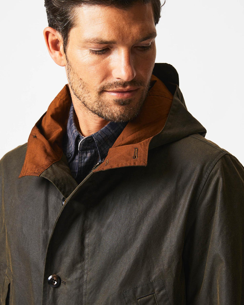 Men Rain Parka Olive | Billy Reid Jackets &amp; Outerwear